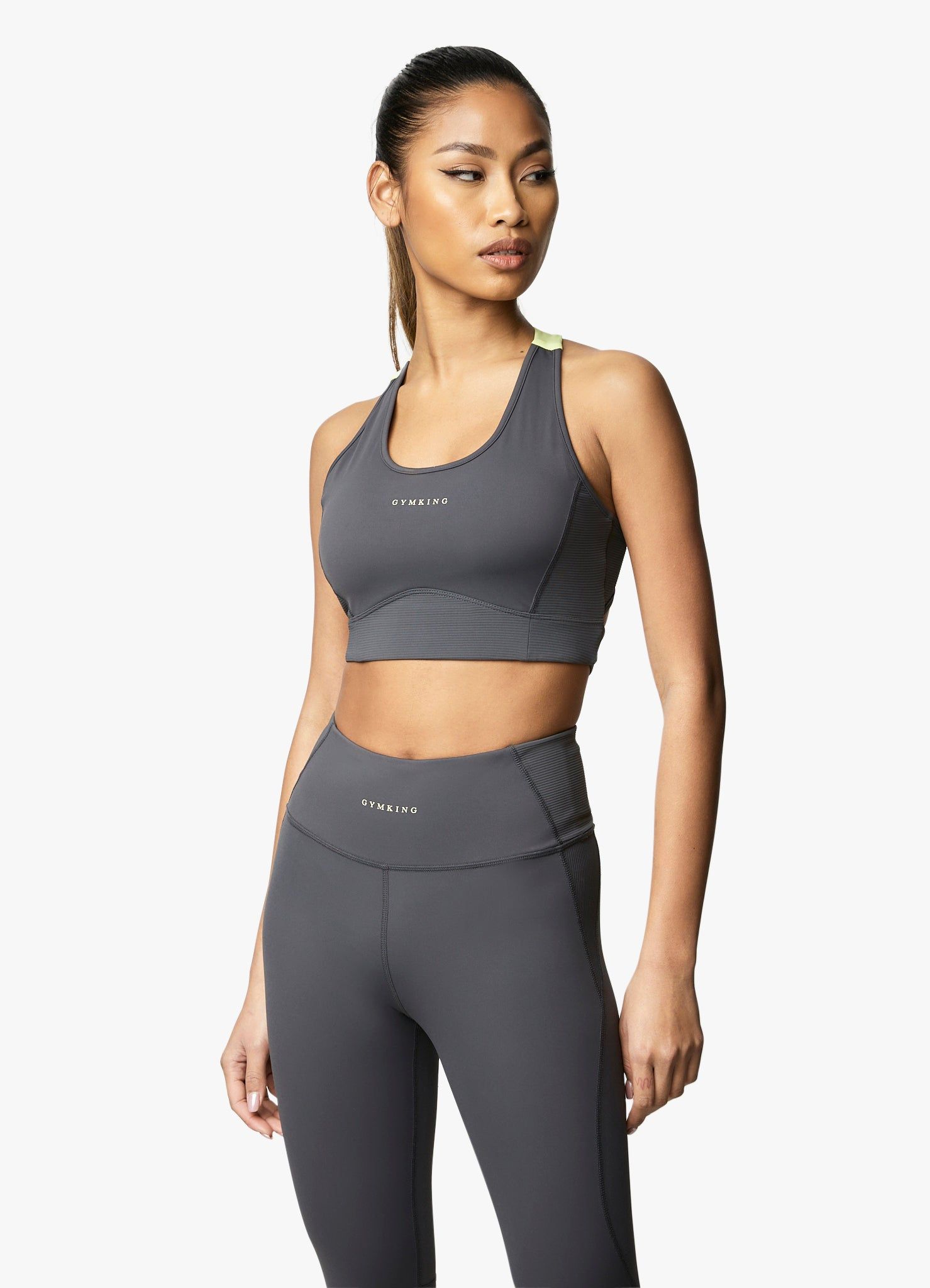 Gym King Motivate Bra - Graphite/Lime sold by The Gym King product image thumbnail 5