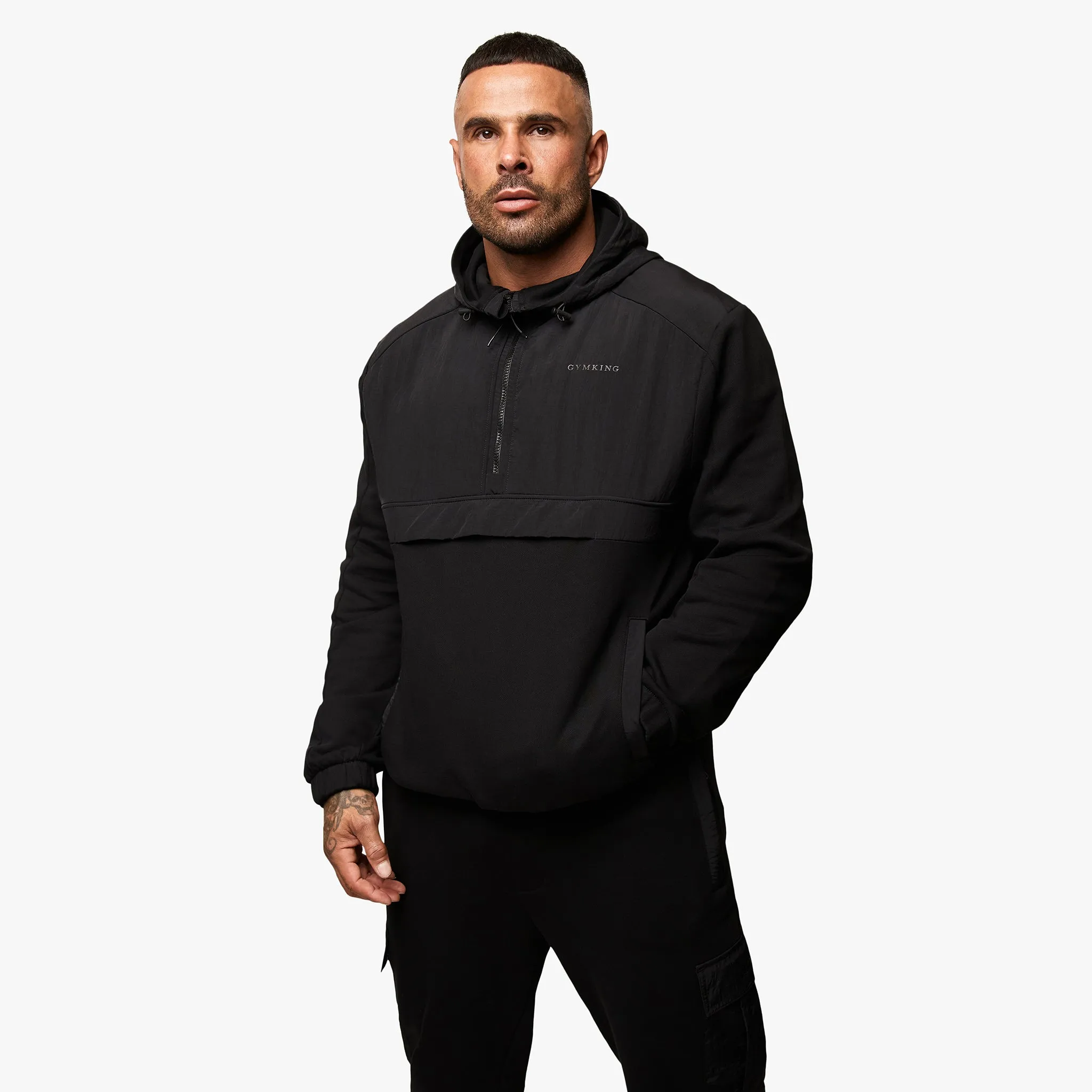 Gym King Eclipse 1/4 Zip Overhead Jacket - Black sold by The Gym King product image thumbnail 2