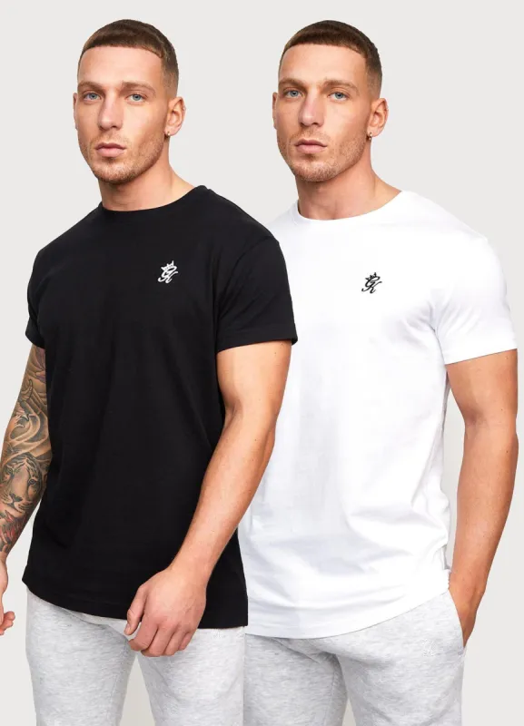 Gym King Essential 2-Pack T-Shirts - White/Black sold by The Gym King
