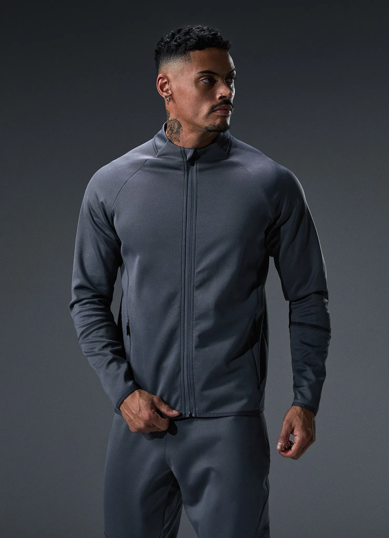 Gym King Alpha Poly Bomber Tracksuit - Graphite sold by The Gym King product image thumbnail 4