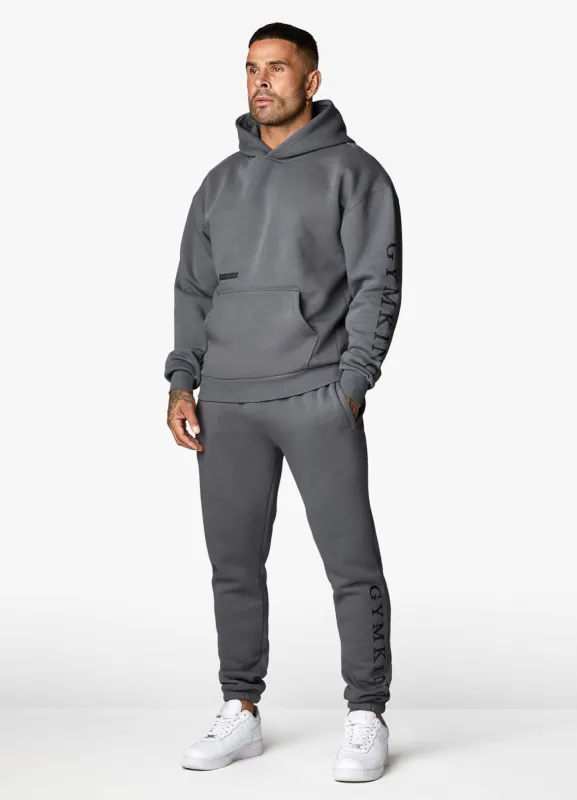 Gym King Covert Linear Logo Tracksuit - Dark Pewter sold by The Gym King