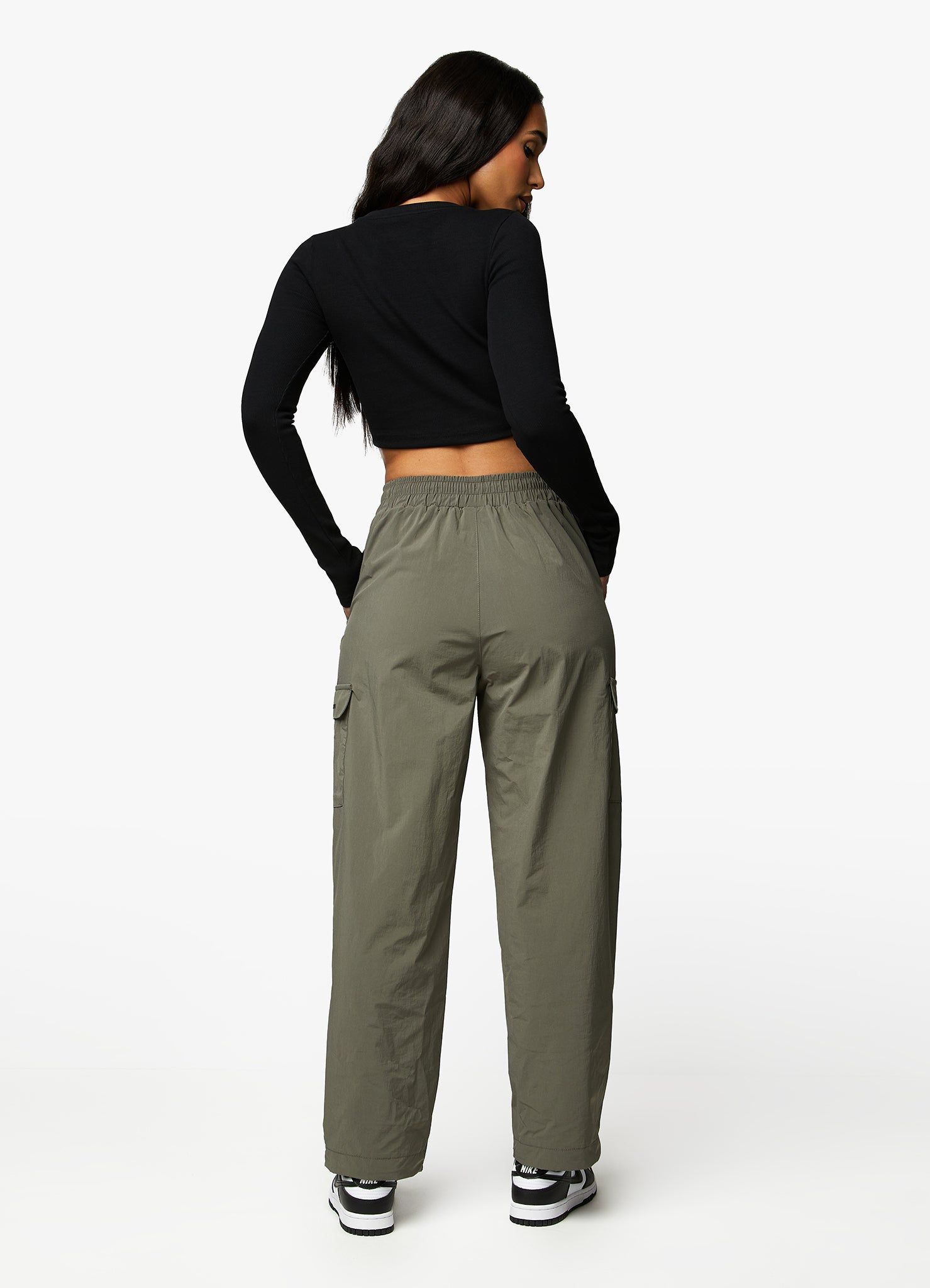 Gym King Utility Rib LS Crop Top - Black sold by The Gym King product image thumbnail 11