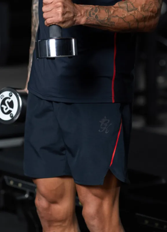 Gym King Flex Short 6" - Black/Red Alert sold by The Gym King