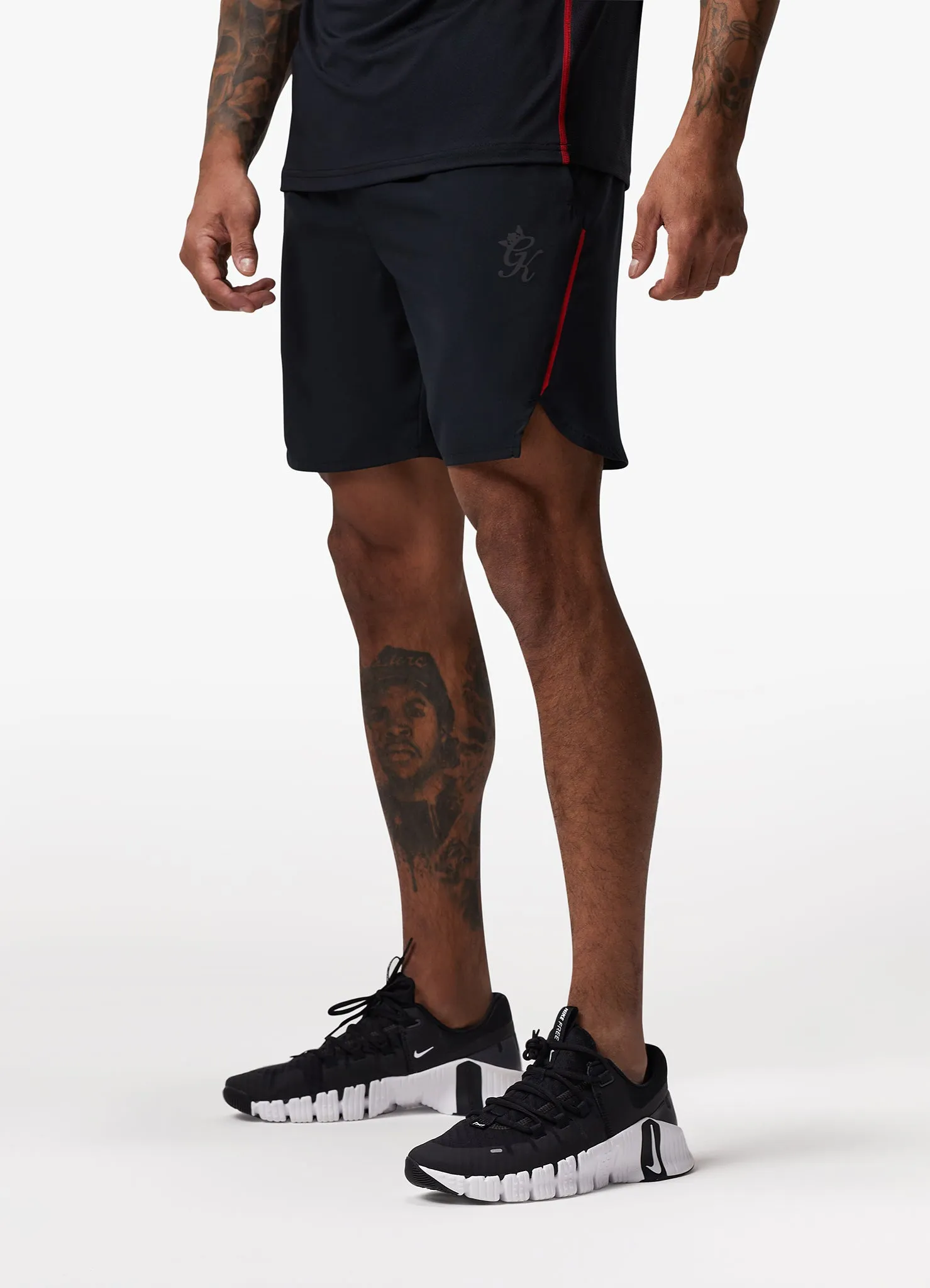 Gym King Flex Short 6" - Black/Red Alert sold by The Gym King product image thumbnail 3