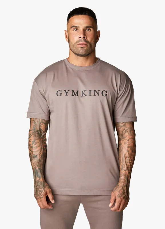 Gym King Covert Linear Logo Tee - Iron sold by The Gym King