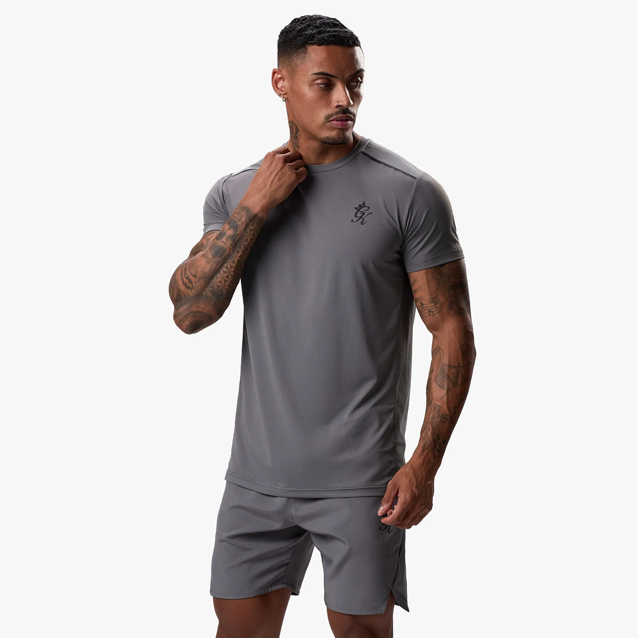 Gym King Flex Tee - Fossil Grey/Black sold by The Gym King product image thumbnail 2