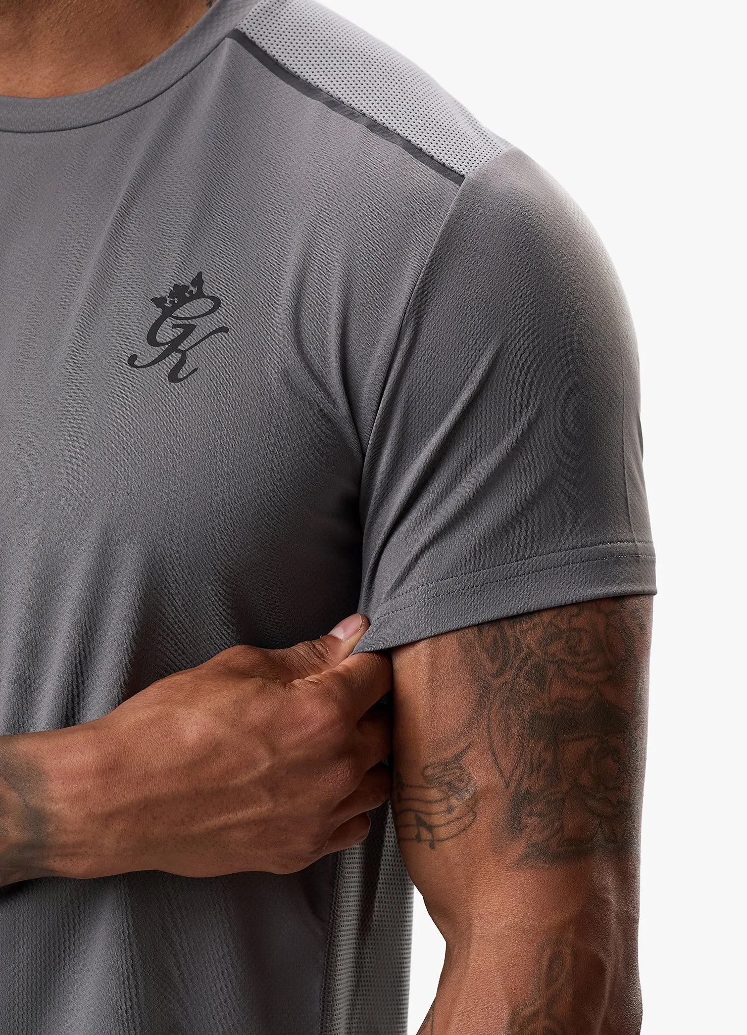 Gym King Flex Tee - Fossil Grey/Black sold by The Gym King product image thumbnail 4