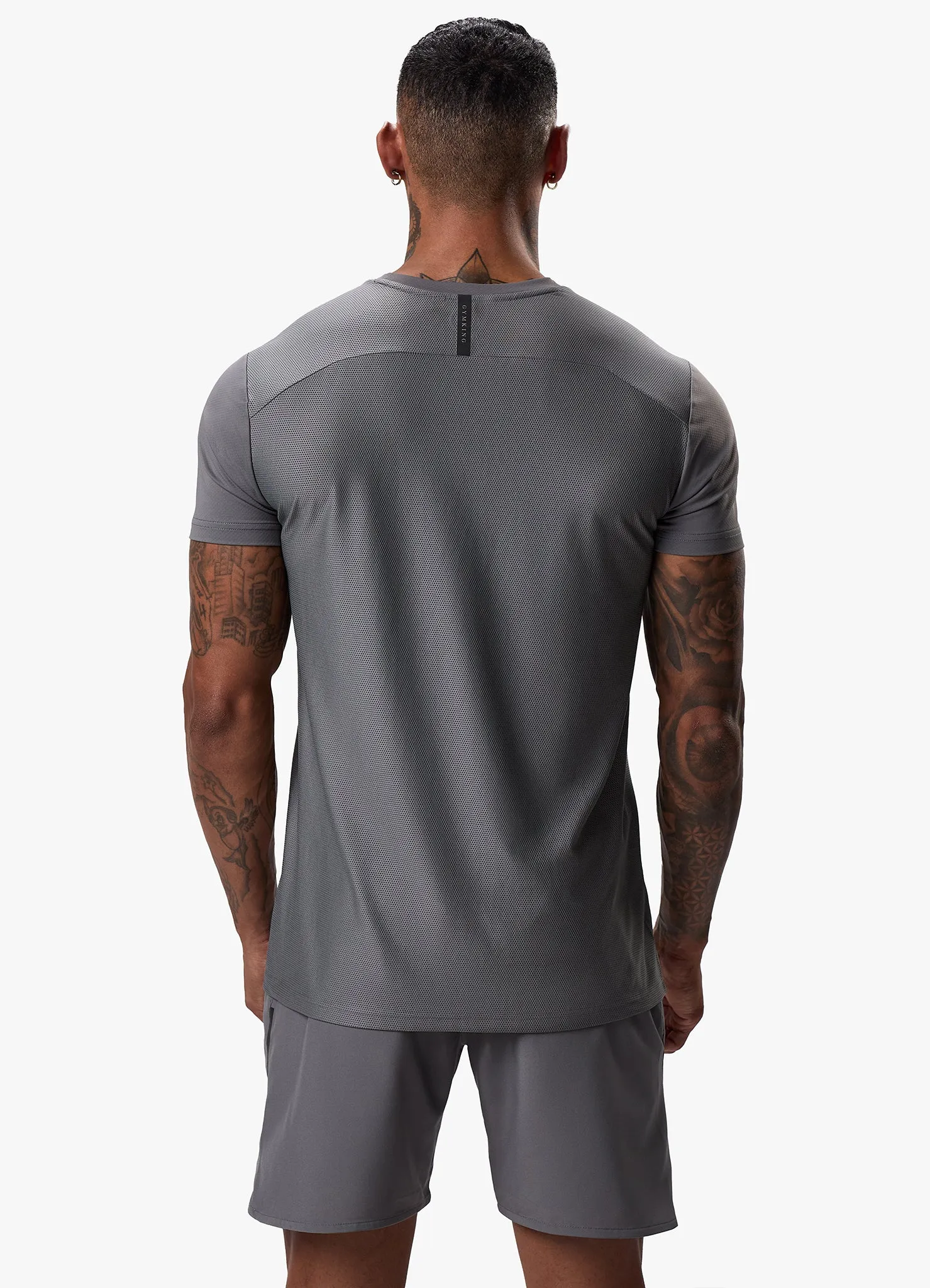 Gym King Flex Tee - Fossil Grey/Black sold by The Gym King product image thumbnail 3