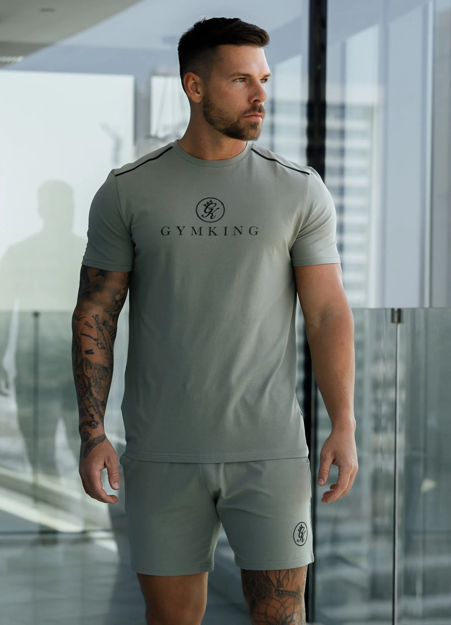 Gym King Pro Logo Tee v2 - Khaki sold by The Gym King
