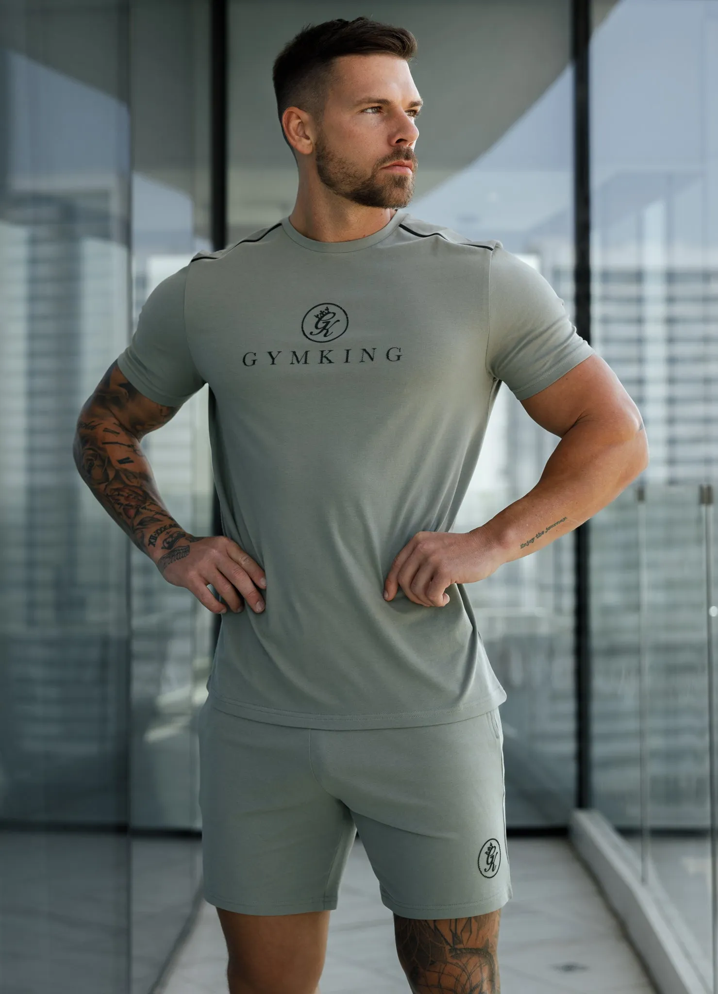Gym King Pro Logo Tee v2 - Khaki sold by The Gym King product image thumbnail 4