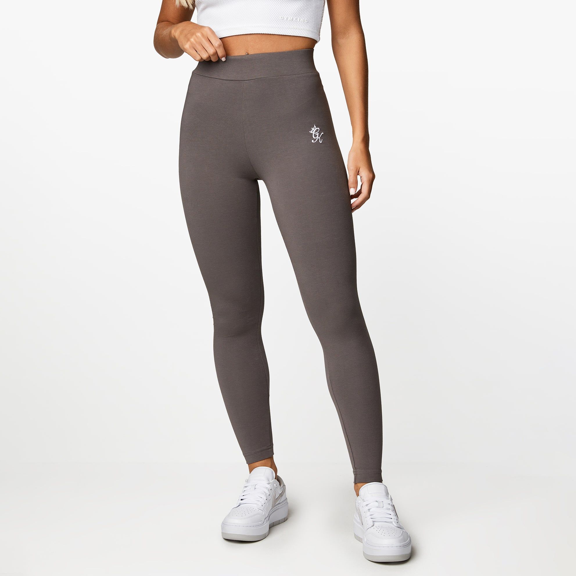 Gym King Established Legging - Steel Grey/White sold by The Gym King product image thumbnail 2