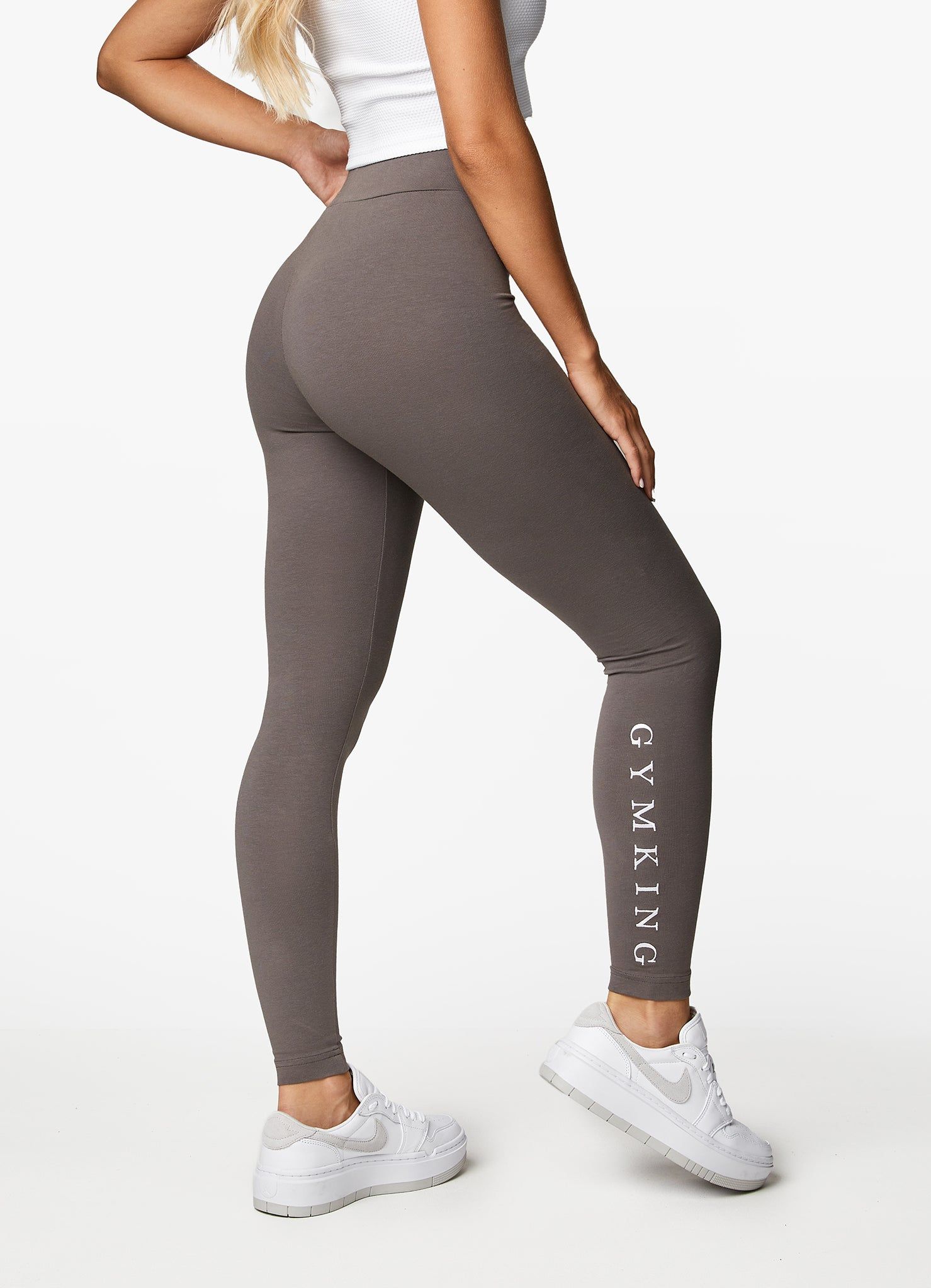 Gym King Established Legging - Steel Grey/White sold by The Gym King product image thumbnail 5