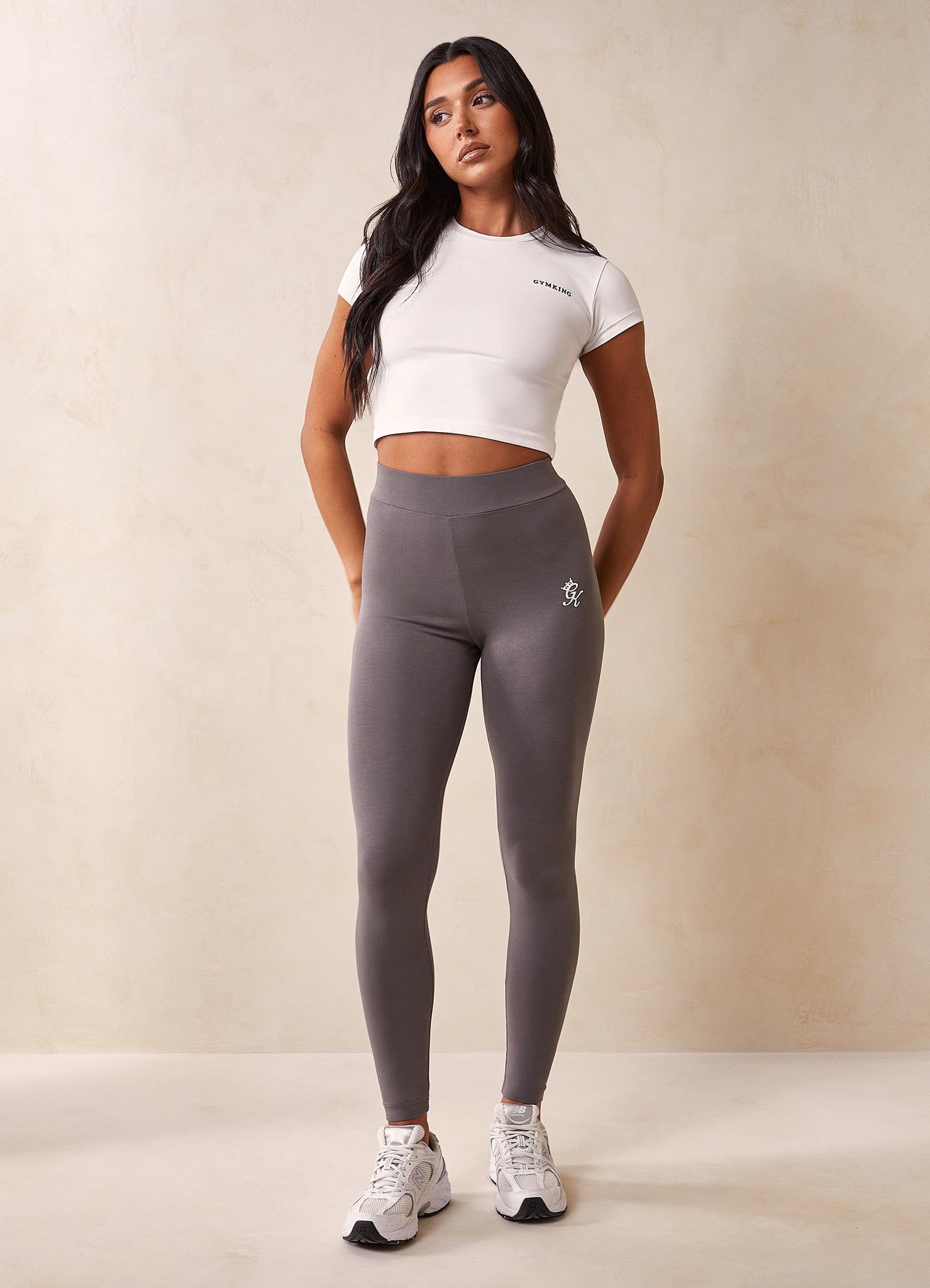 Gym King Established Legging - Steel Grey/White sold by The Gym King product image thumbnail 3