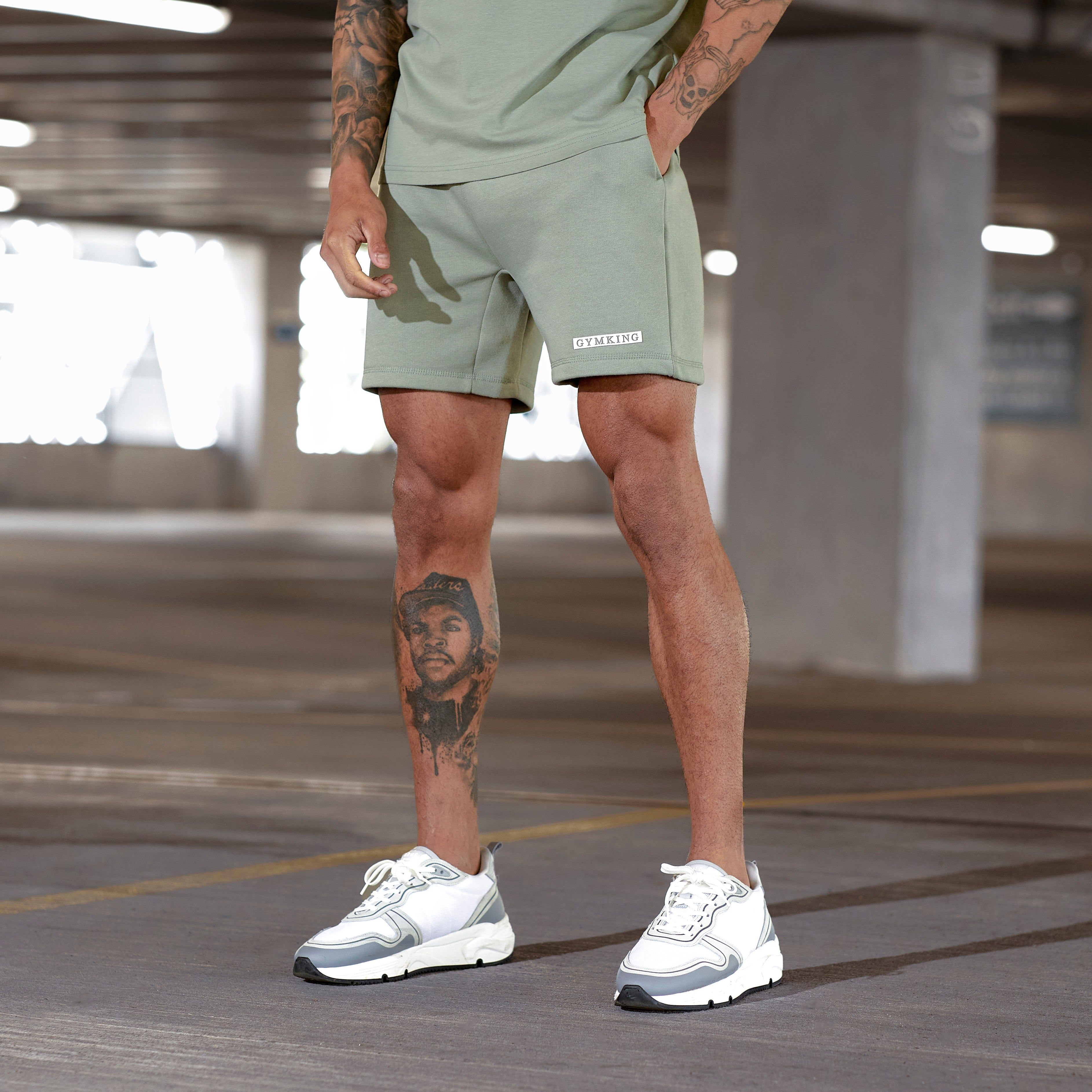 Gym King Box Logo Short - Soft Khaki sold by The Gym King product image thumbnail 2