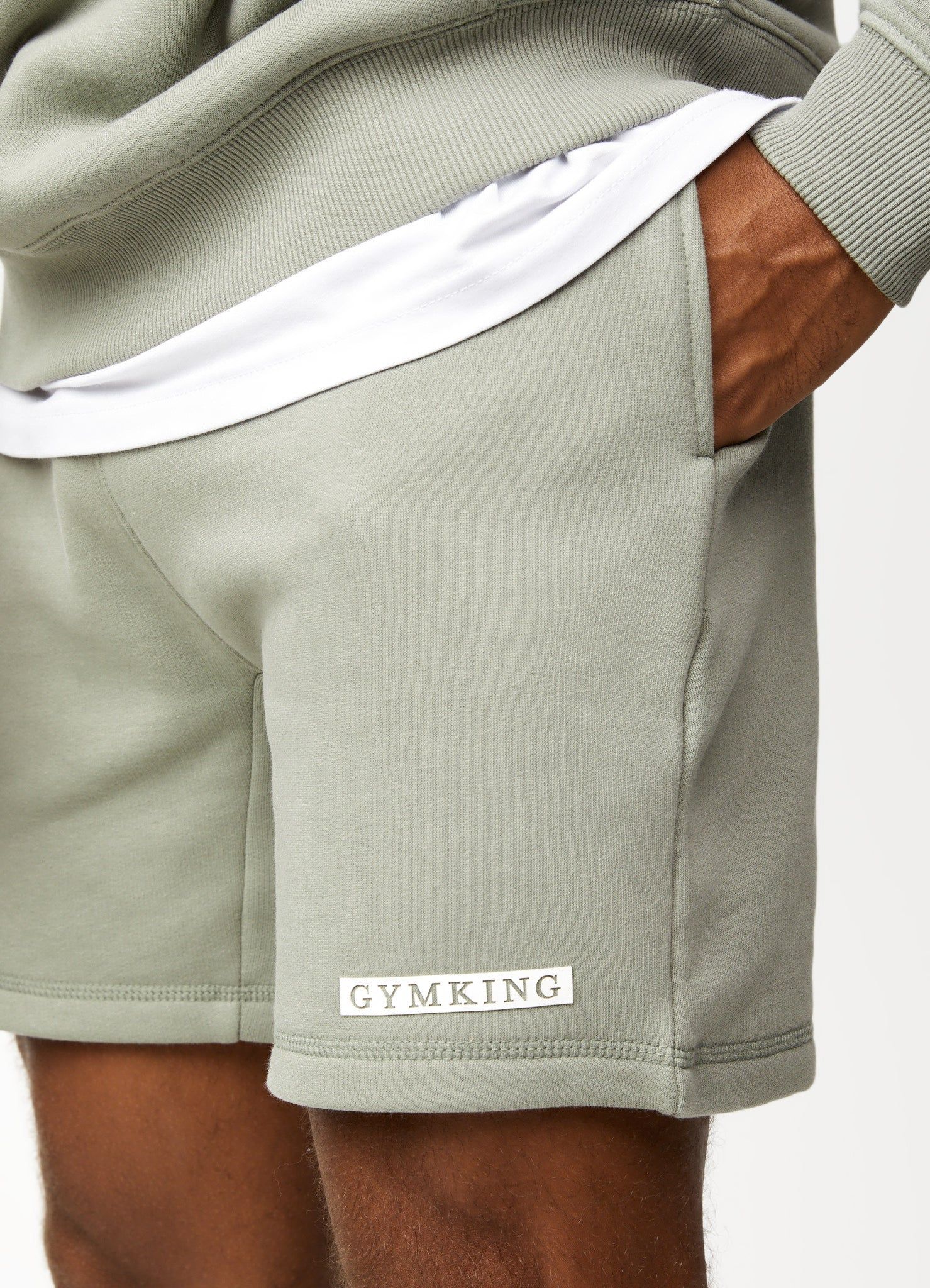 Gym King Box Logo Short - Soft Khaki sold by The Gym King product image thumbnail 5