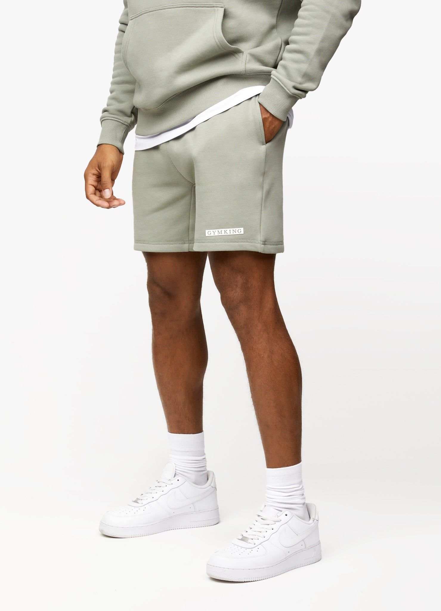 Gym King Box Logo Short - Soft Khaki sold by The Gym King product image thumbnail 4