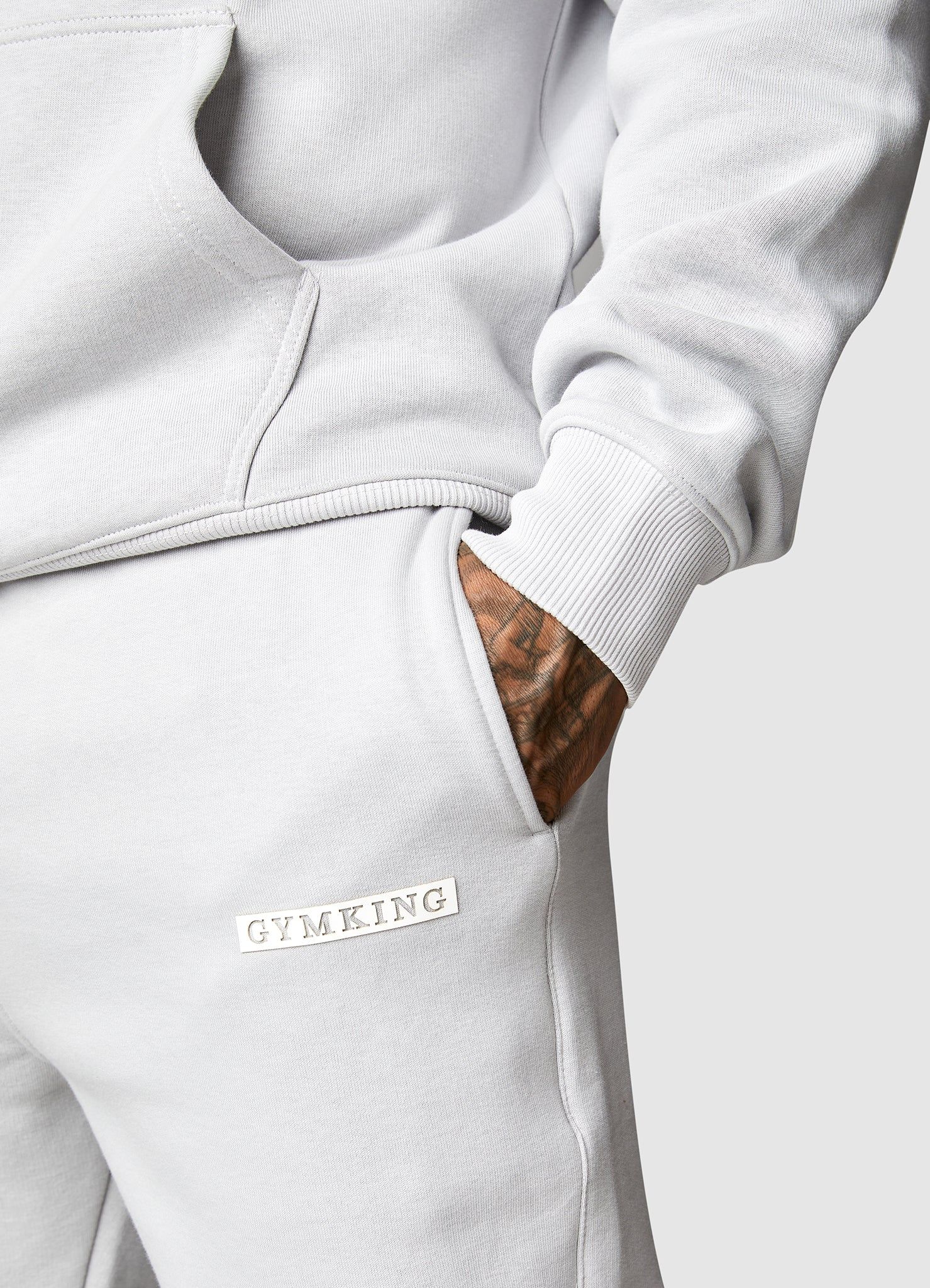 Gym King Box Logo Jogger - Light Grey sold by The Gym King product image thumbnail 3