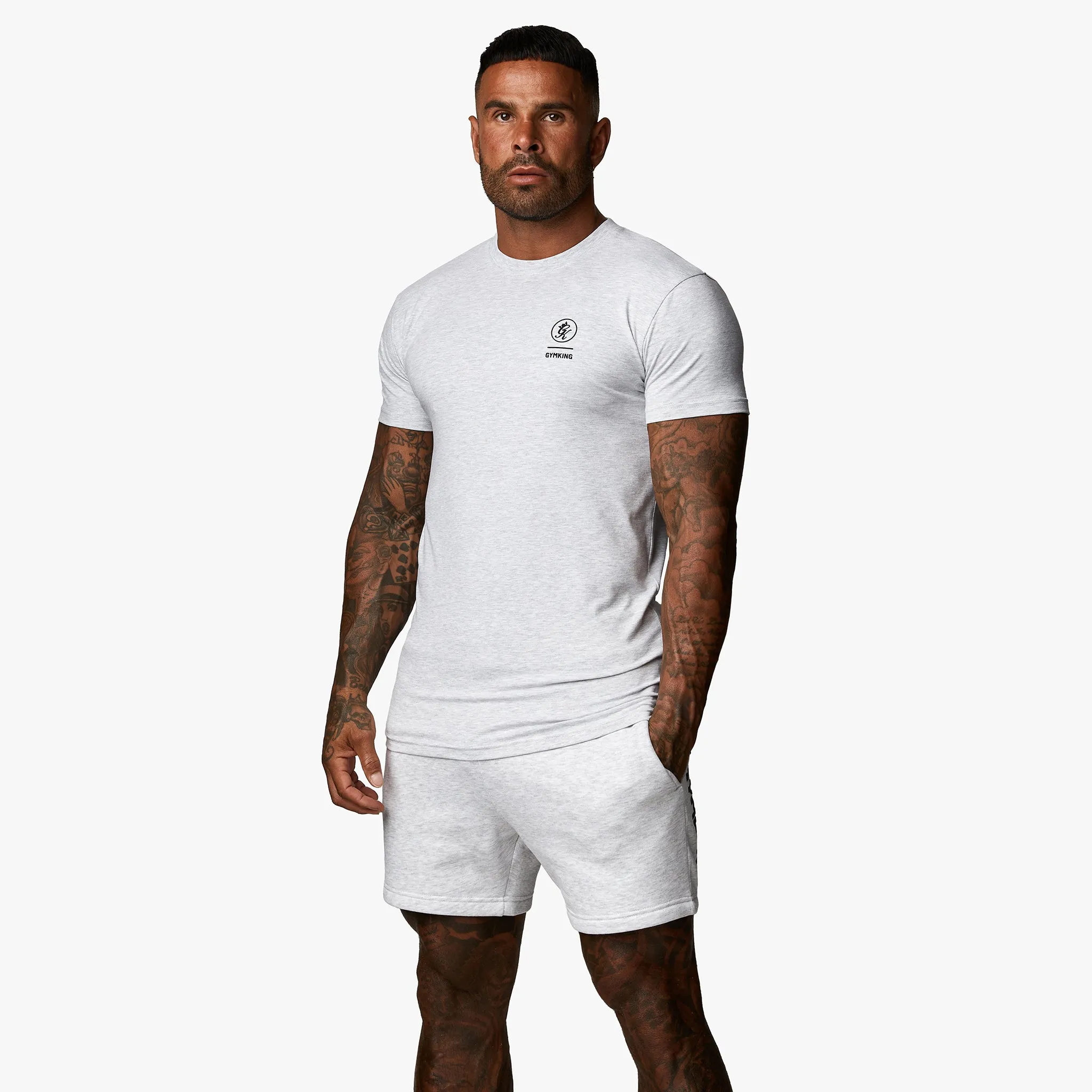 Gym King Aventus Tee - Snow Marl sold by The Gym King product image thumbnail 2