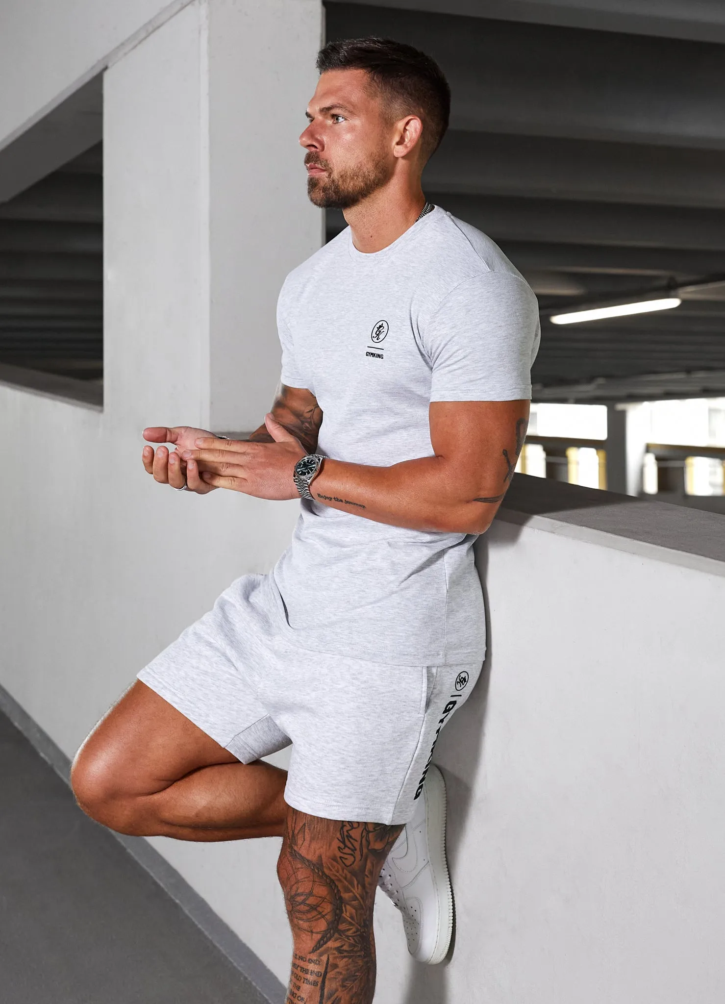 Gym King Aventus Tee - Snow Marl sold by The Gym King product image thumbnail 4