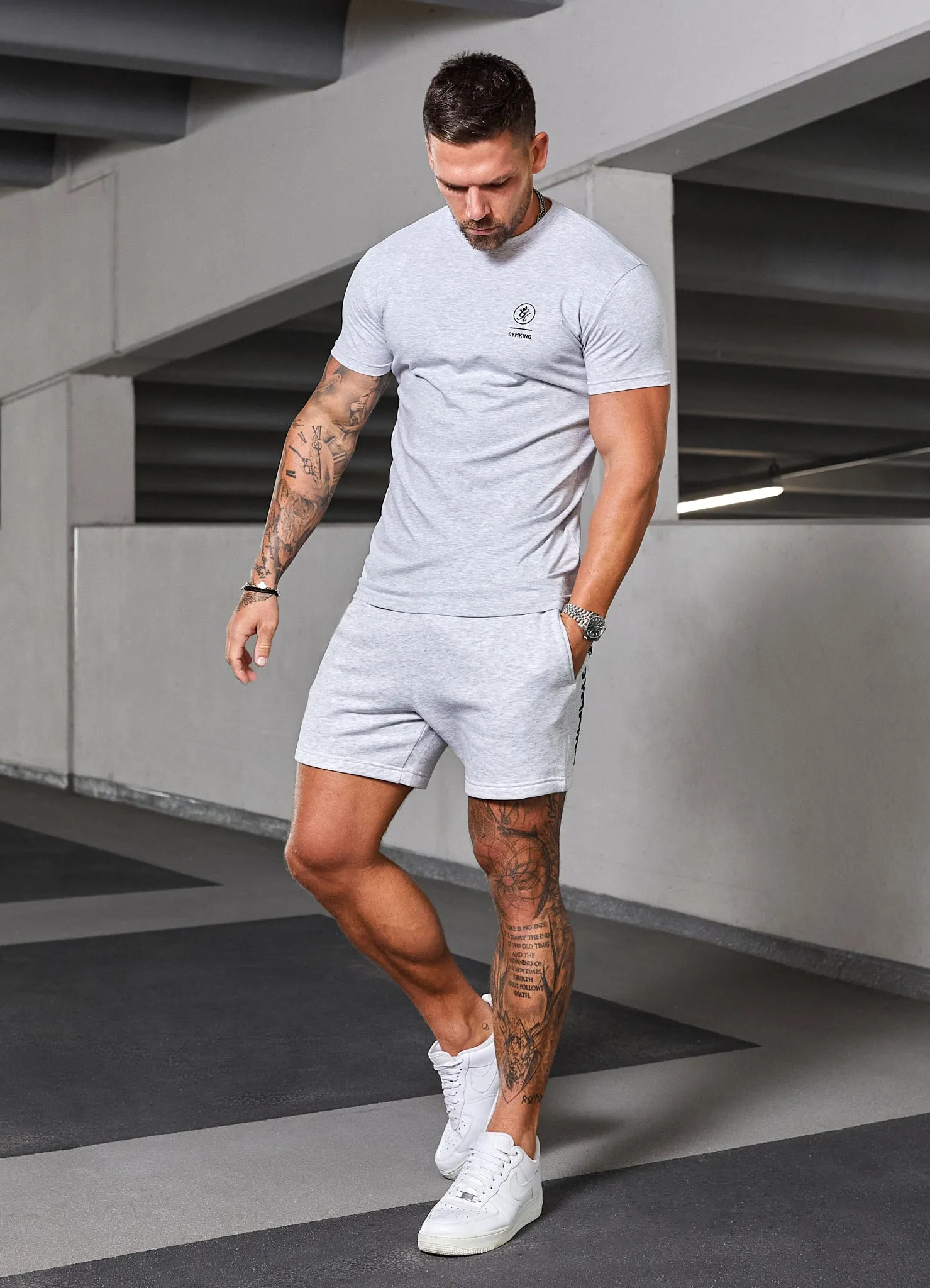 Gym King Aventus Tee - Snow Marl sold by The Gym King product image thumbnail 5