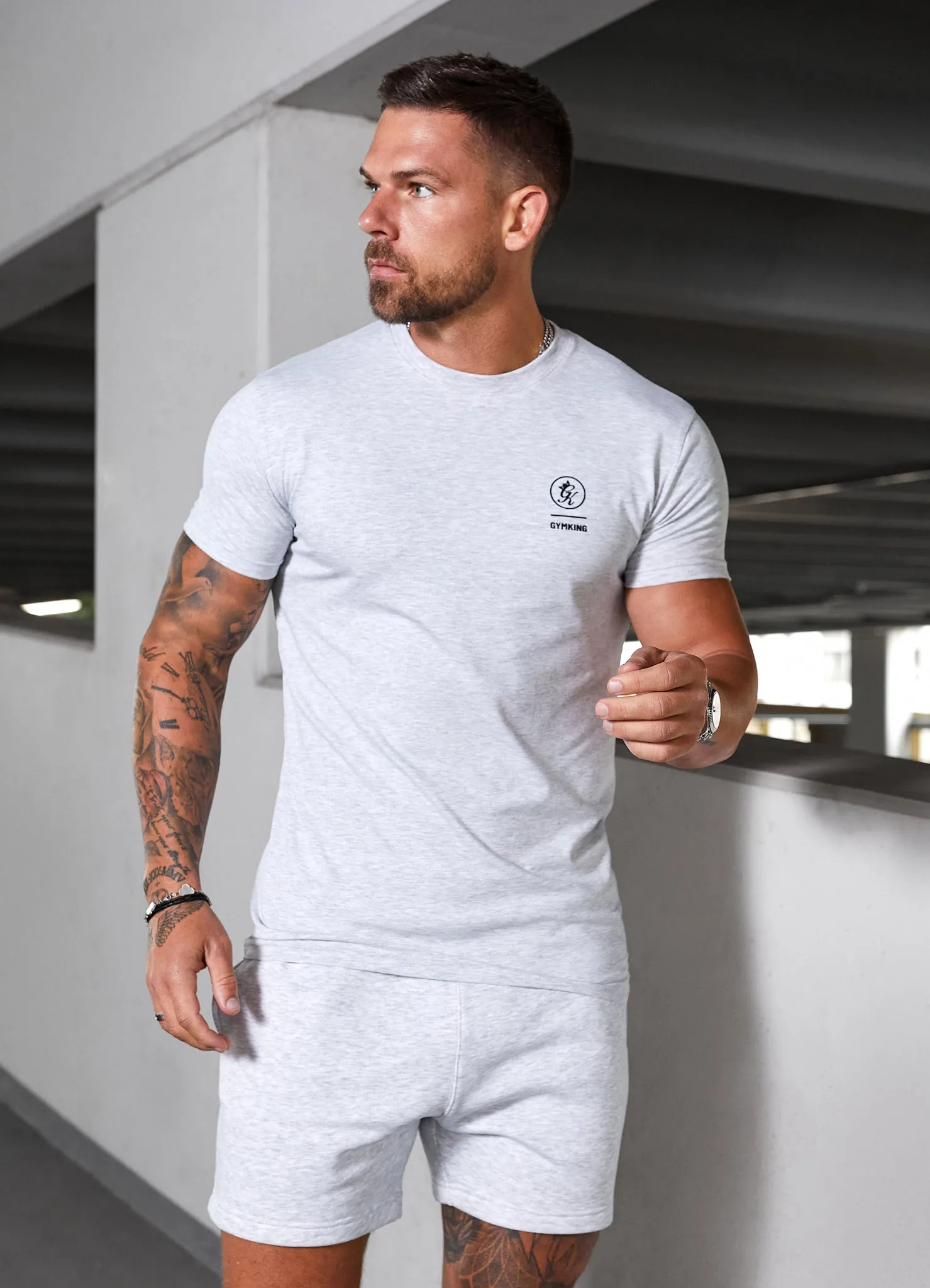 Gym King Aventus Tee - Snow Marl sold by The Gym King product image thumbnail 3