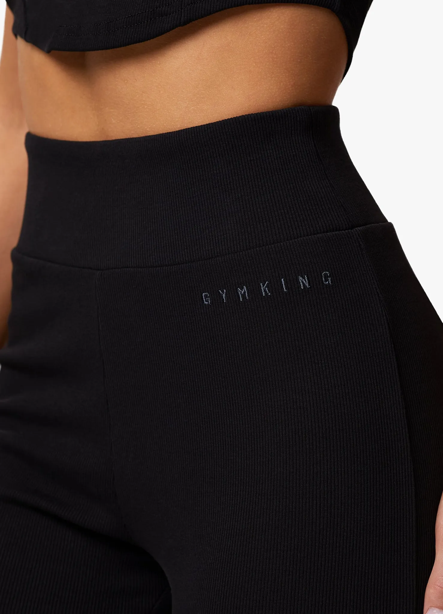 Gym King Refresh Split Hem Rib Legging - Black sold by The Gym King product image thumbnail 4