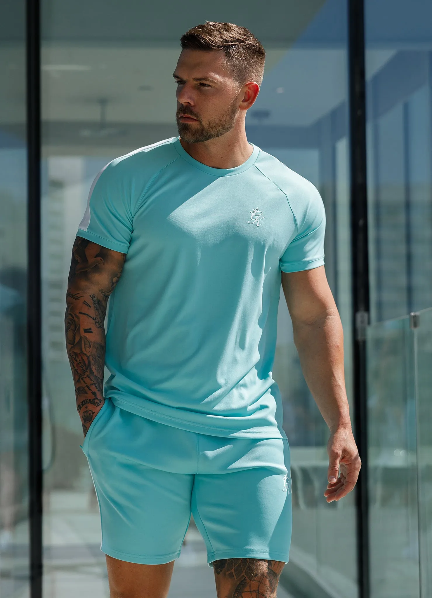Gym King Core Plus Poly Tee - Aqua Blue sold by The Gym King product image thumbnail 3