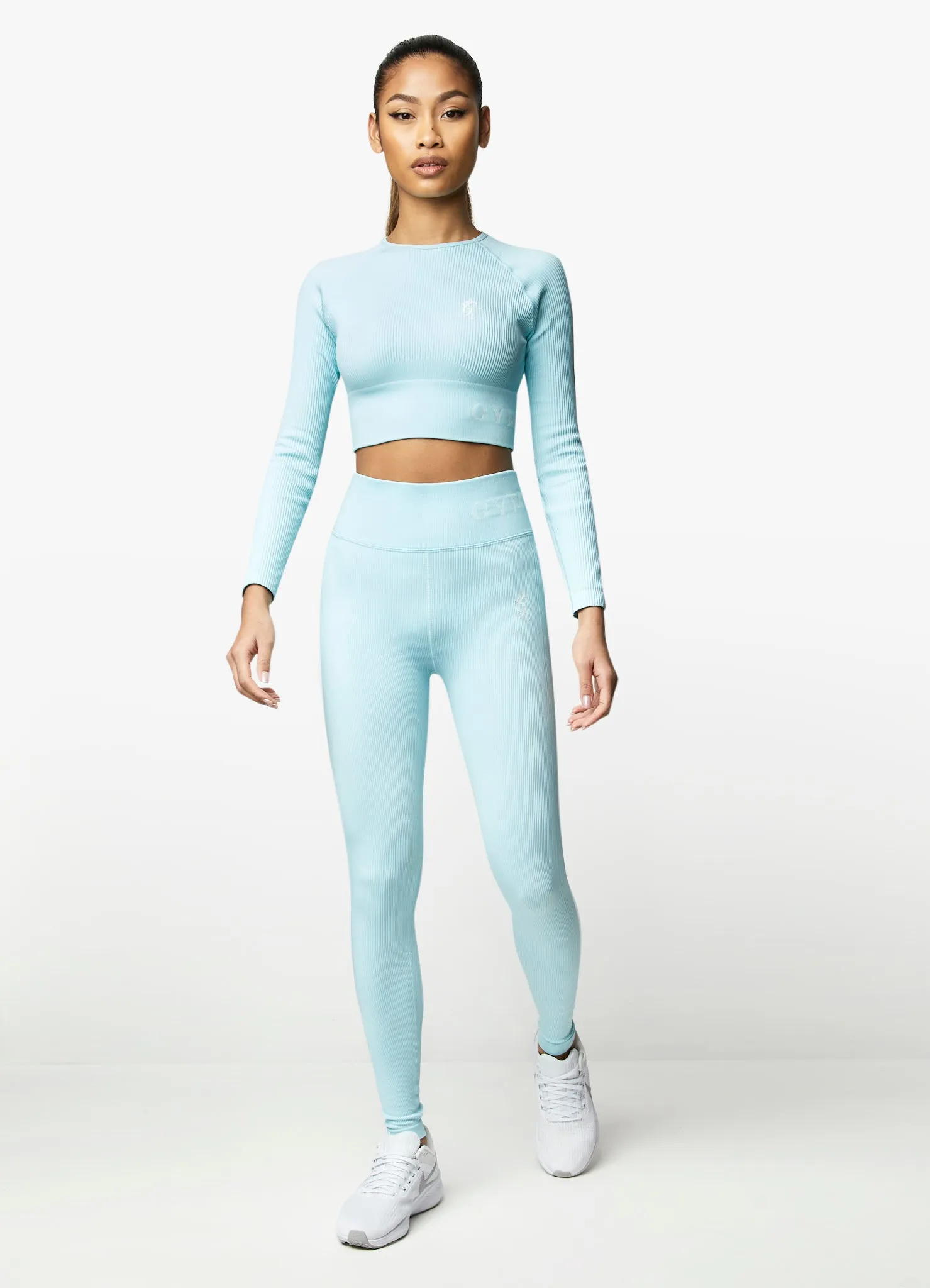 Gym King Formation LS Crop Tee - Aqua Sky sold by The Gym King product image thumbnail 4