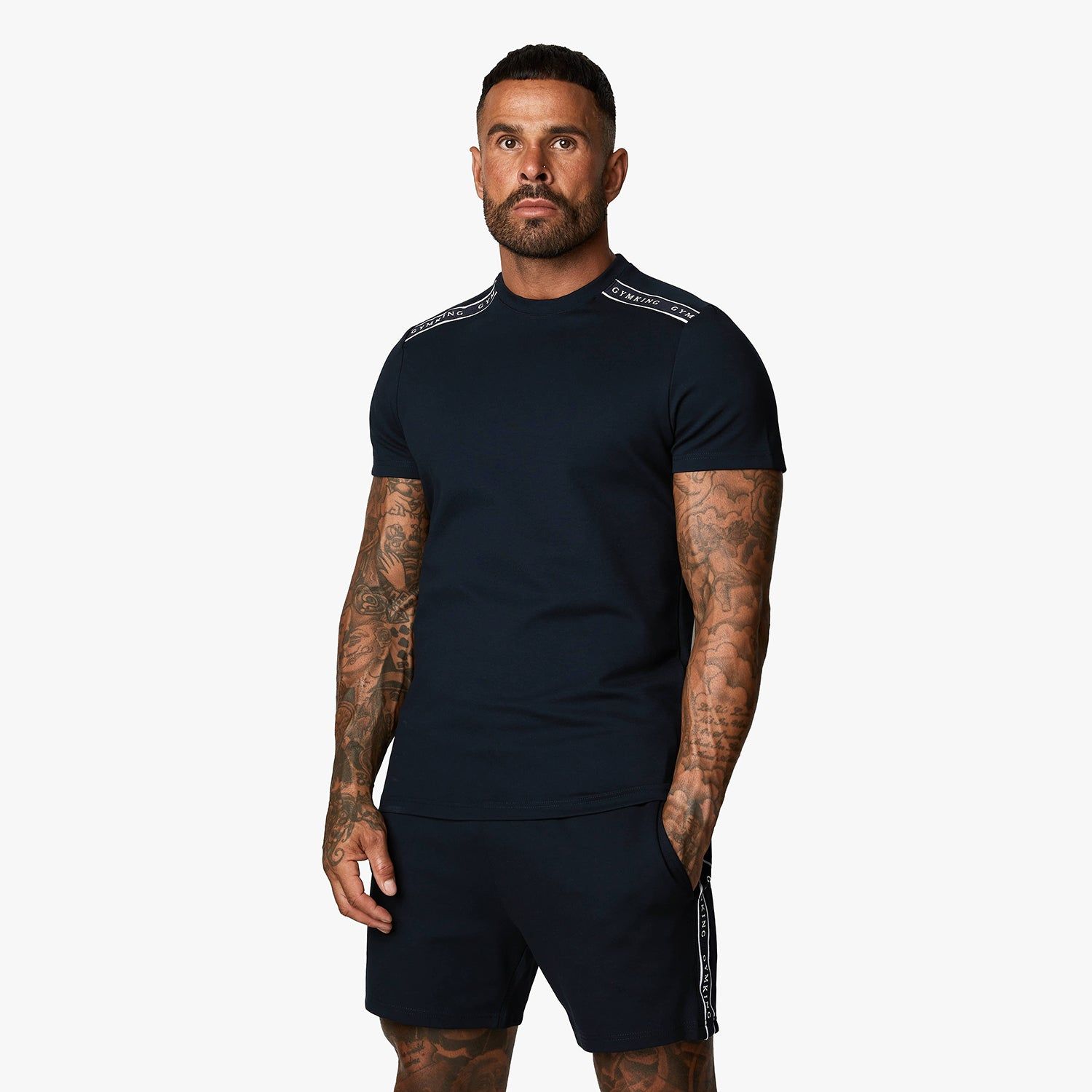 Gym King Signature Taped Tee - Navy sold by The Gym King product image thumbnail 2