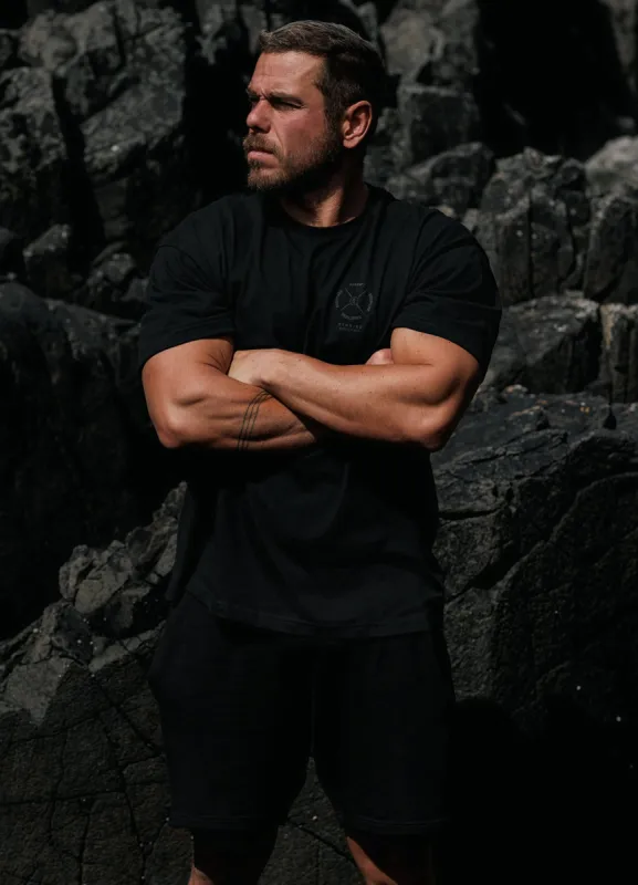 Gym King Compass Tee - Black made by The Gym King