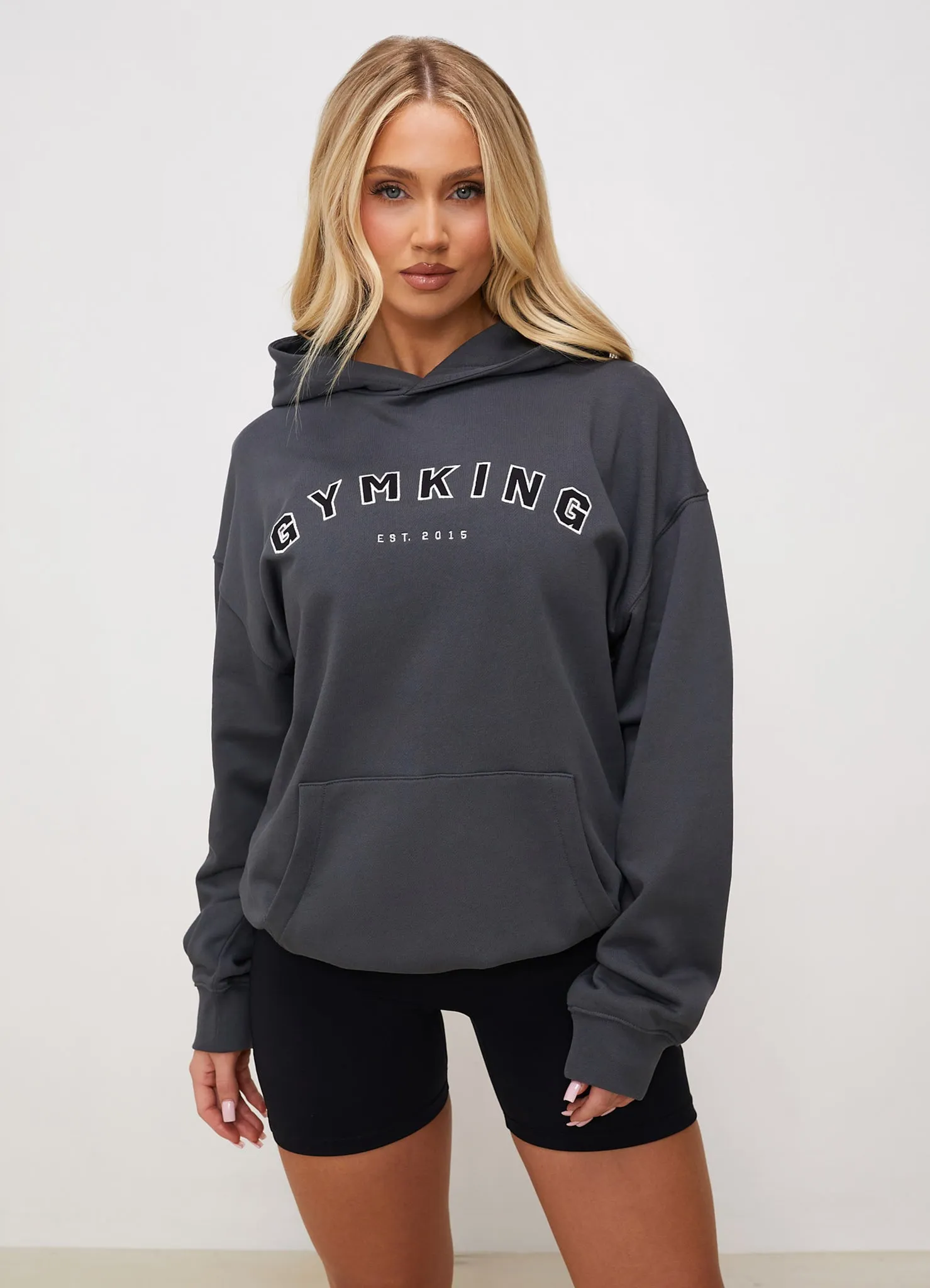 Gym King Shadow Oversized Hood - Shadow Grey sold by The Gym King