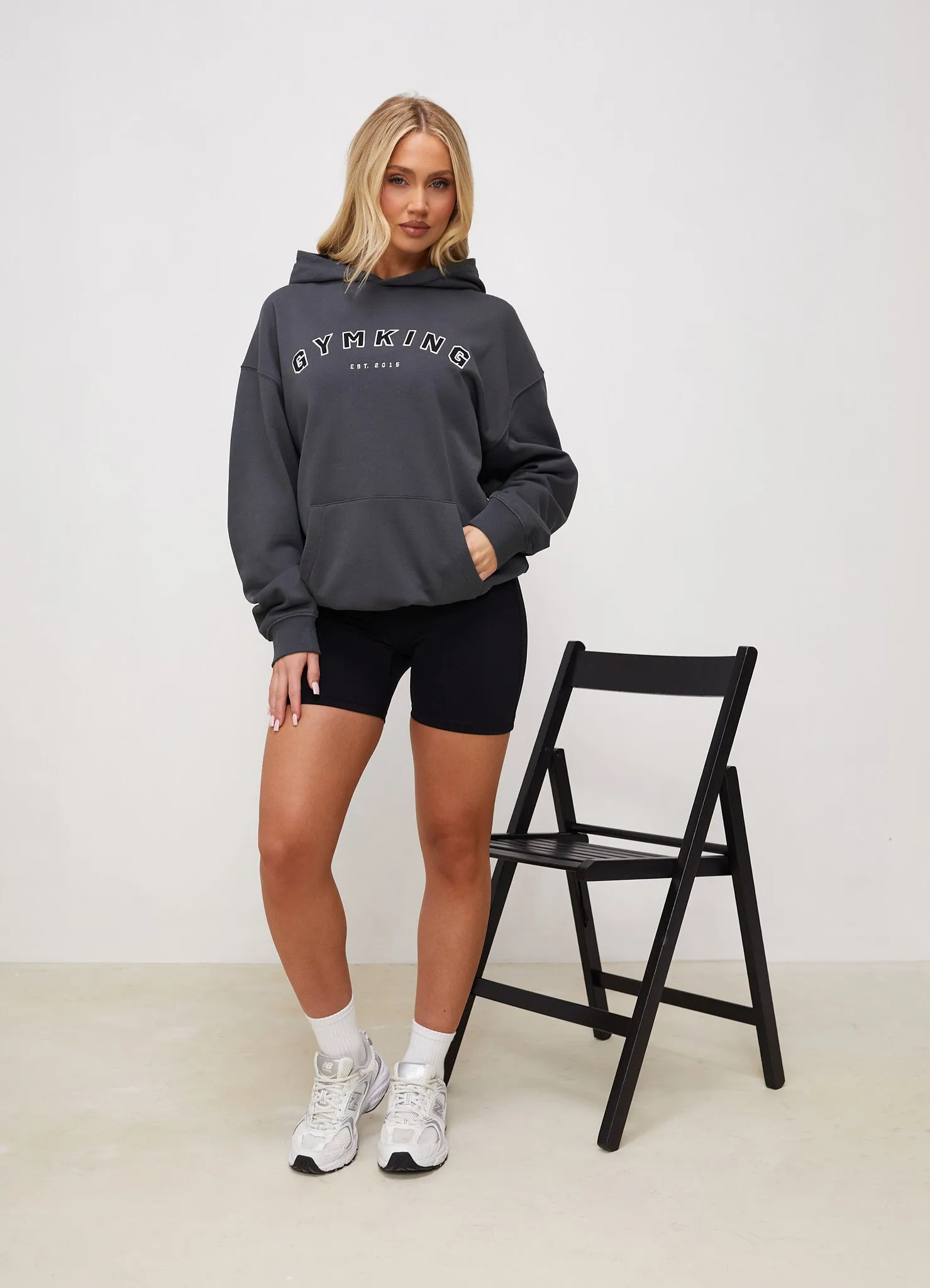 Gym King Shadow Oversized Hood - Shadow Grey sold by The Gym King product image thumbnail 3