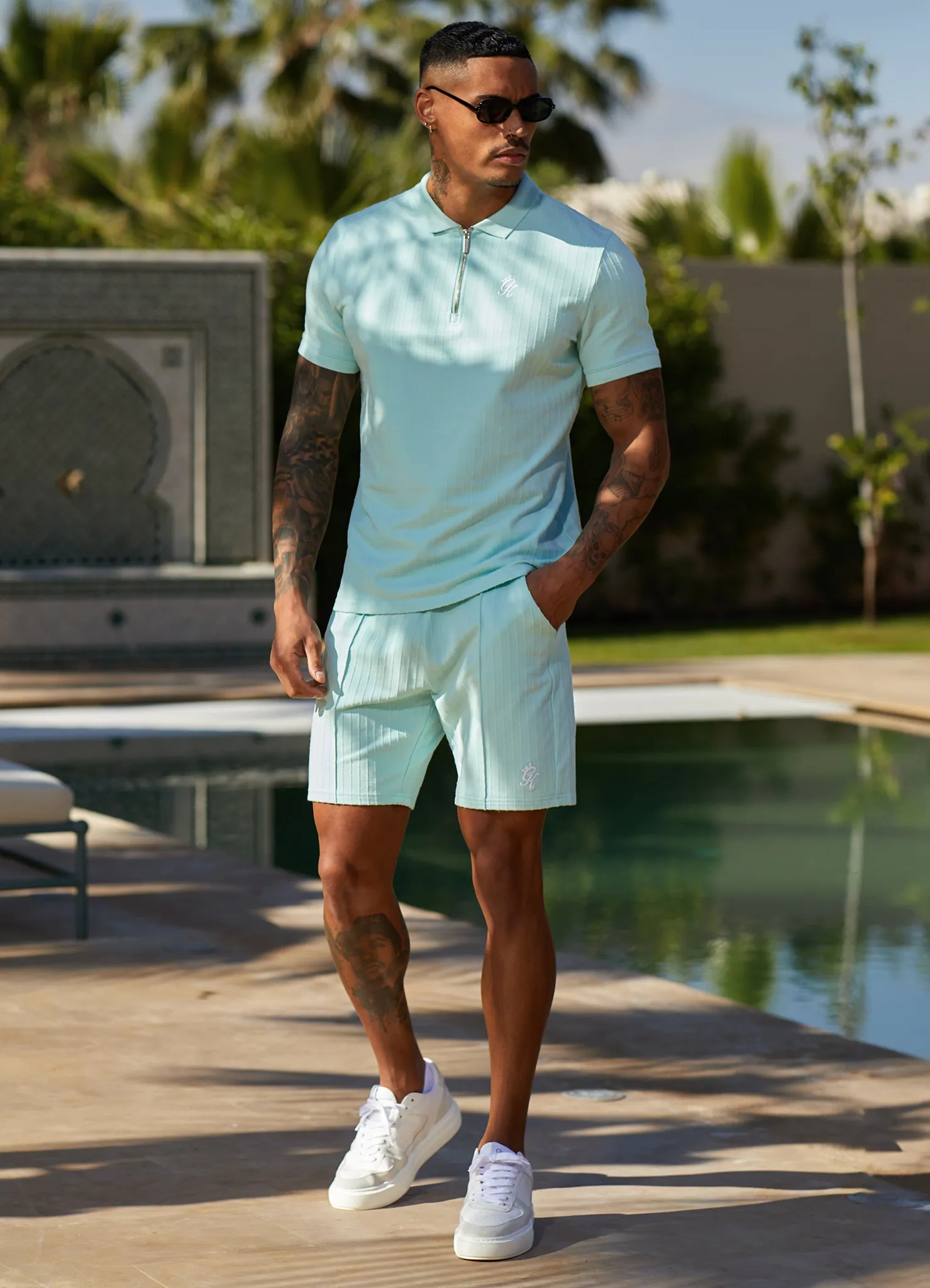 Gym King Riviera Signature Short - Aqua Sky sold by The Gym King product image thumbnail 4