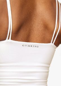 Gym King 365 Longline Tank - Cream sold by The Gym King