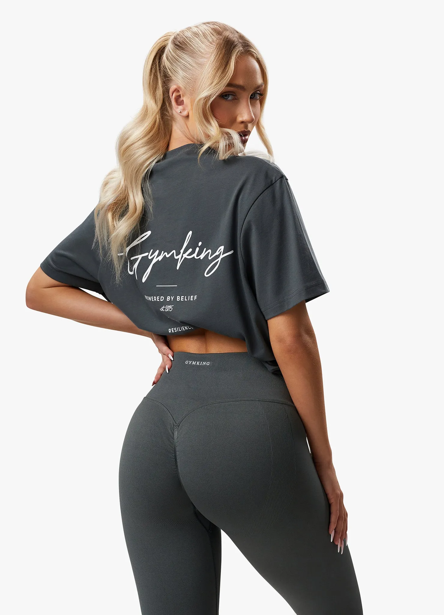 Gym King Reset BF Tee - Green Smoke sold by The Gym King product image thumbnail 5