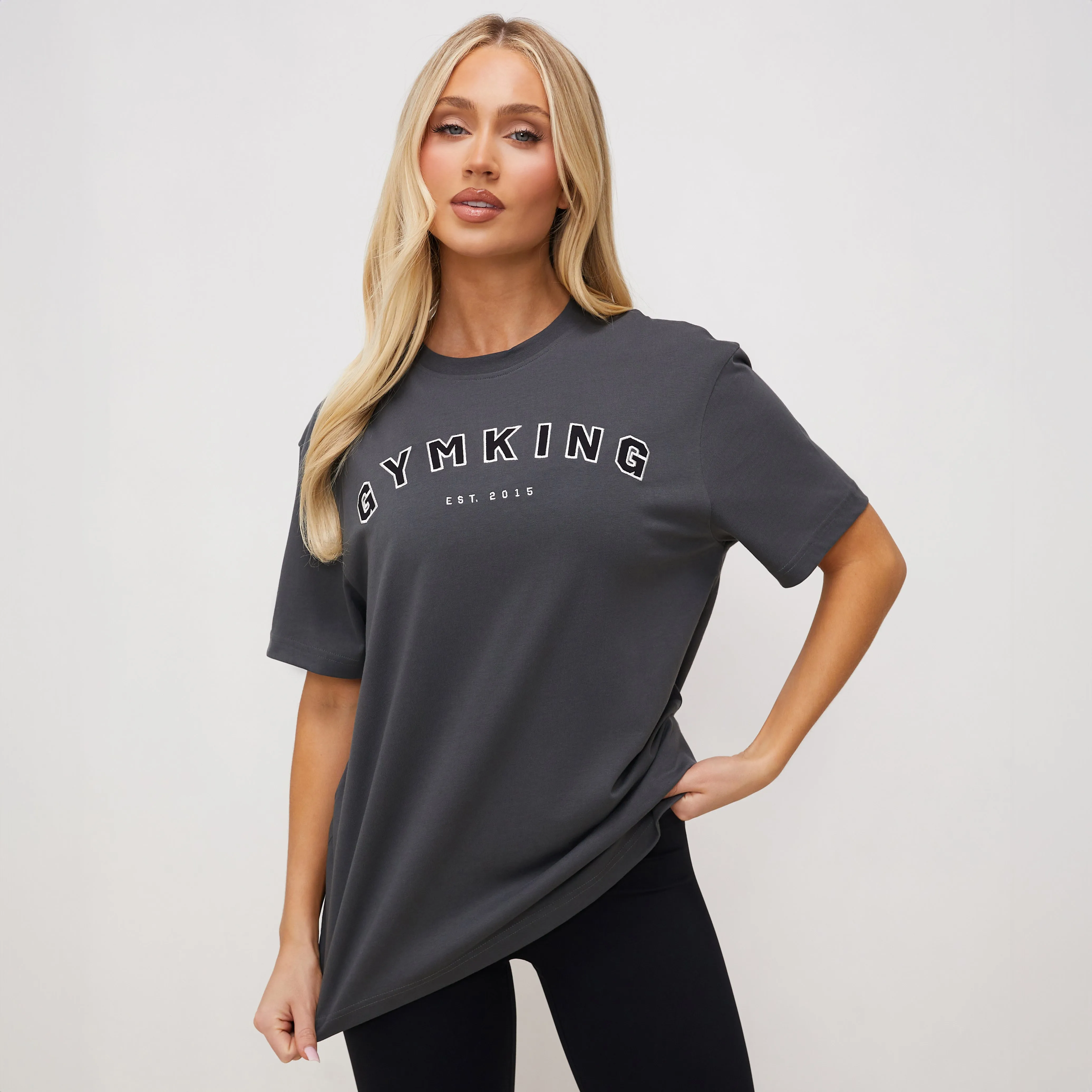 Gym King Shadow Boyfriend Tee - Shadow Grey sold by The Gym King product image thumbnail 2