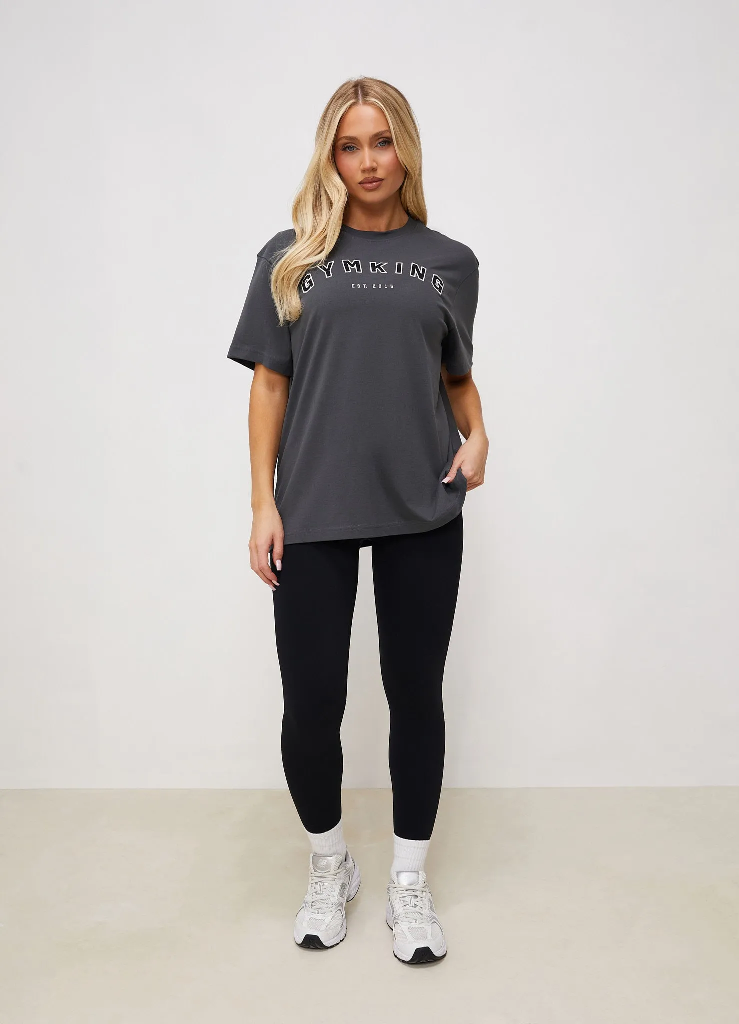 Gym King Shadow Boyfriend Tee - Shadow Grey sold by The Gym King product image thumbnail 3