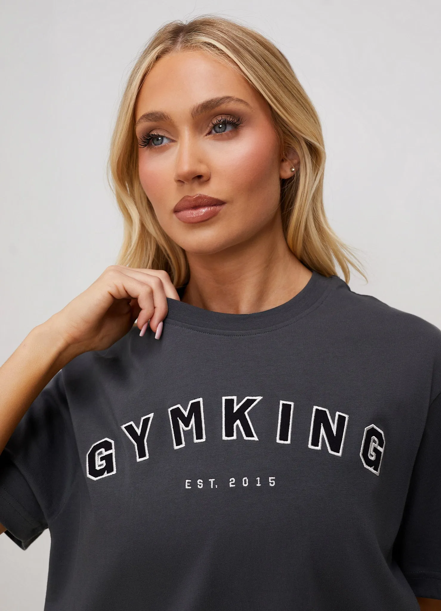 Gym King Shadow Boyfriend Tee - Shadow Grey sold by The Gym King product image thumbnail 4