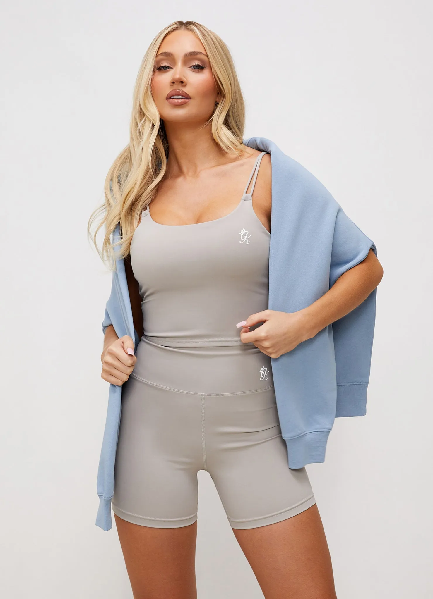 Gym King 365 Long Line Tank - Dove Grey sold by The Gym King