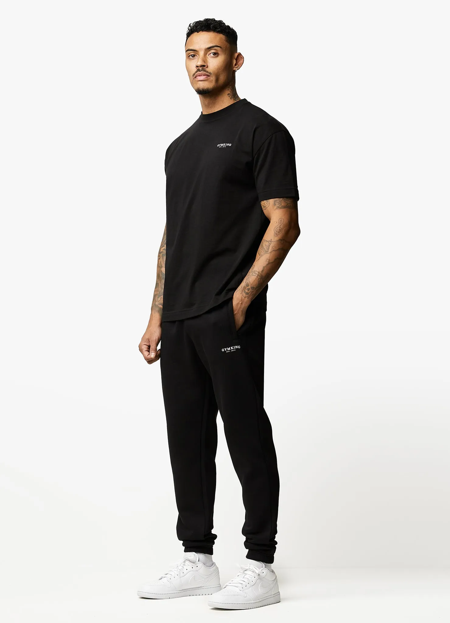 Gym King Oversized Logo T-shirt - Black sold by The Gym King product image thumbnail 4