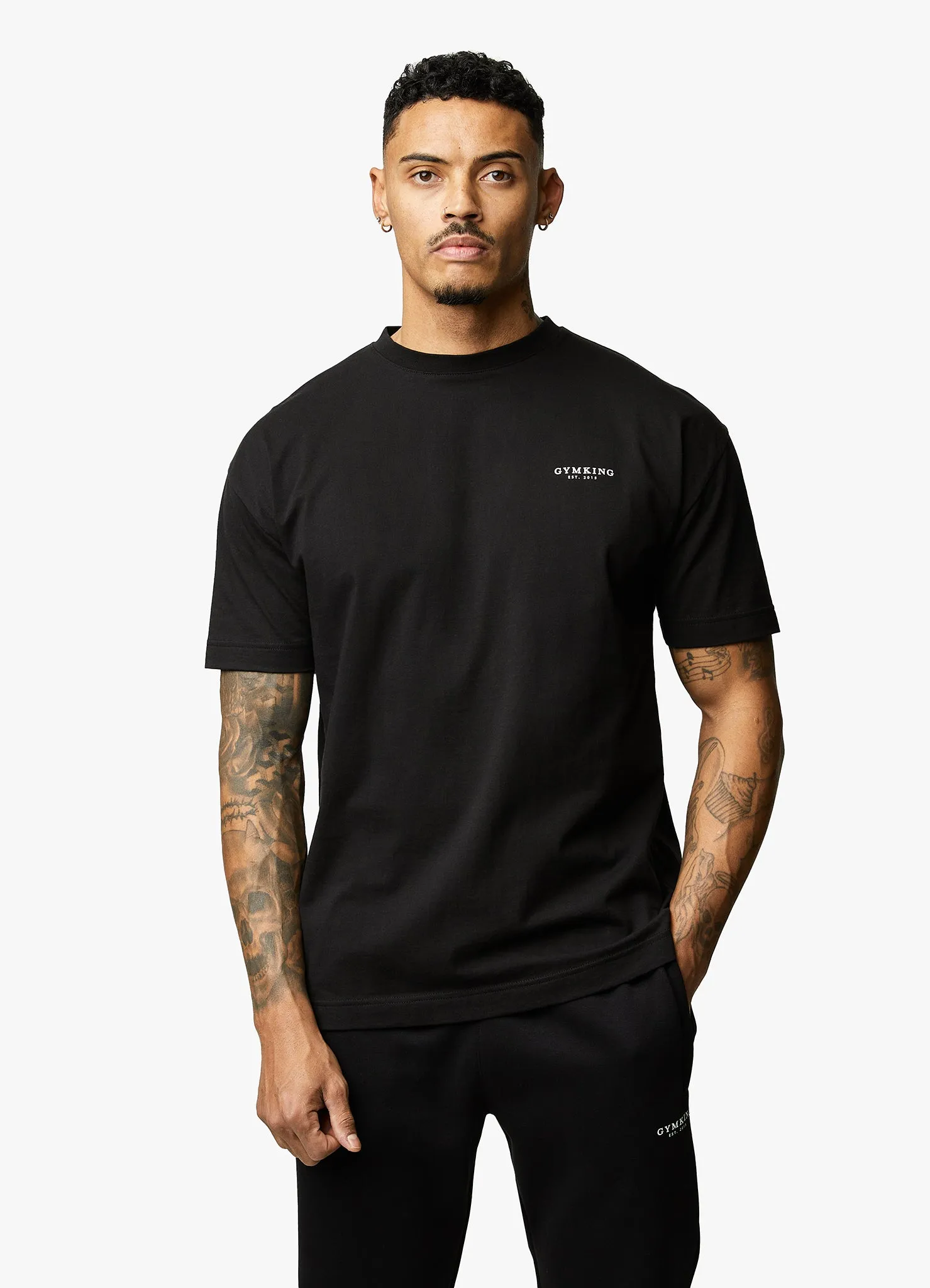 Gym King Oversized Logo T-shirt - Black sold by The Gym King product image thumbnail 3