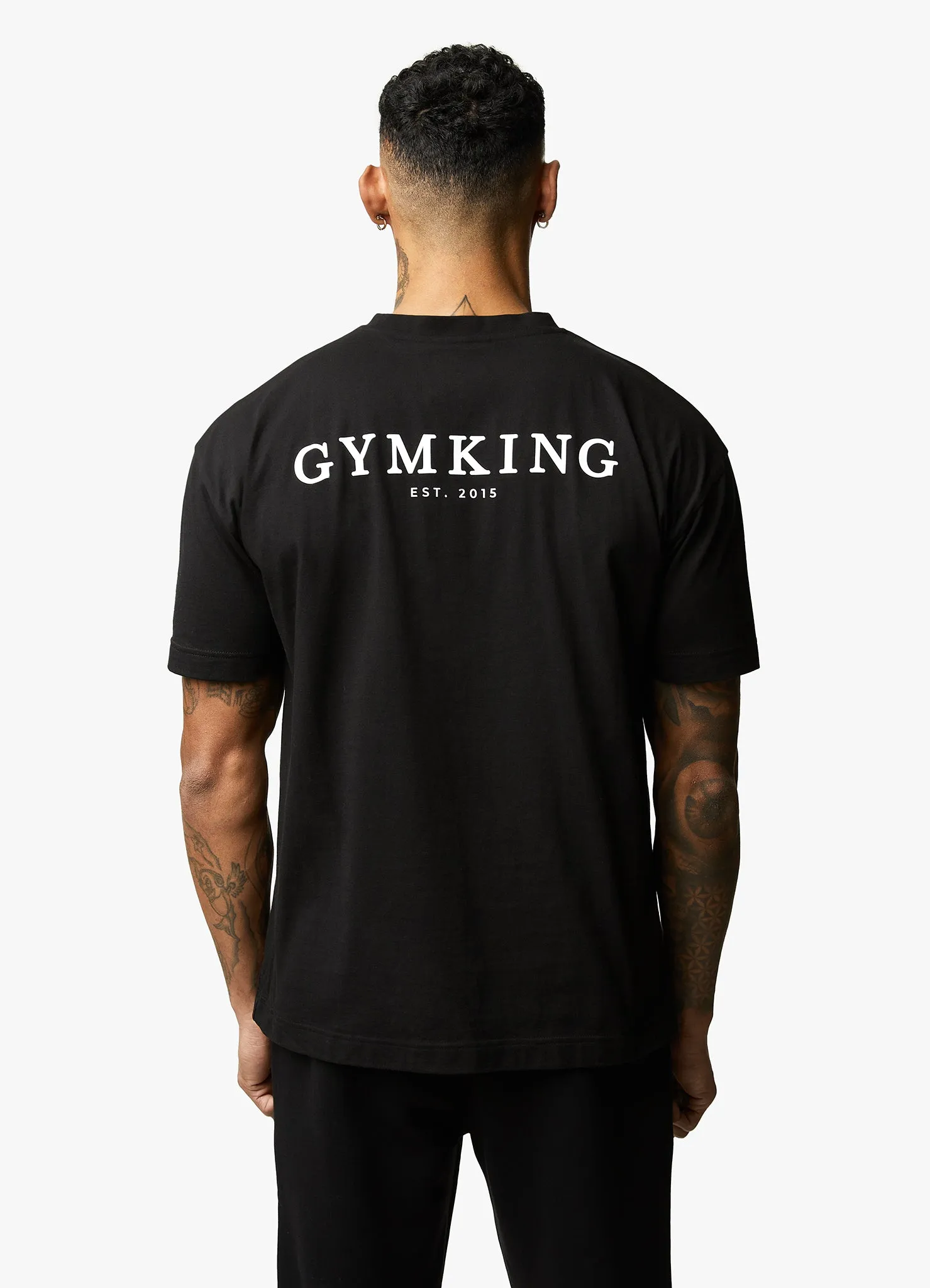 Gym King Oversized Logo T-shirt - Black sold by The Gym King