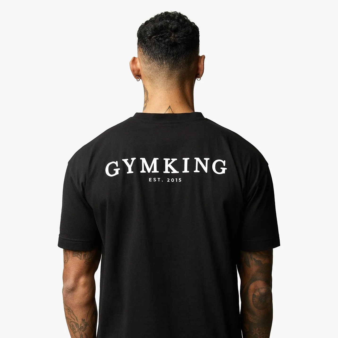 Gym King Oversized Logo T-shirt - Black sold by The Gym King product image thumbnail 2