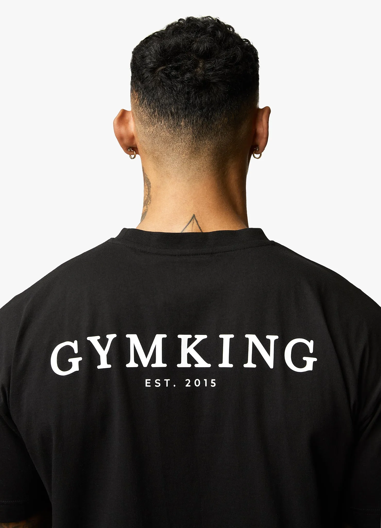 Gym King Oversized Logo T-shirt - Black sold by The Gym King product image thumbnail 5