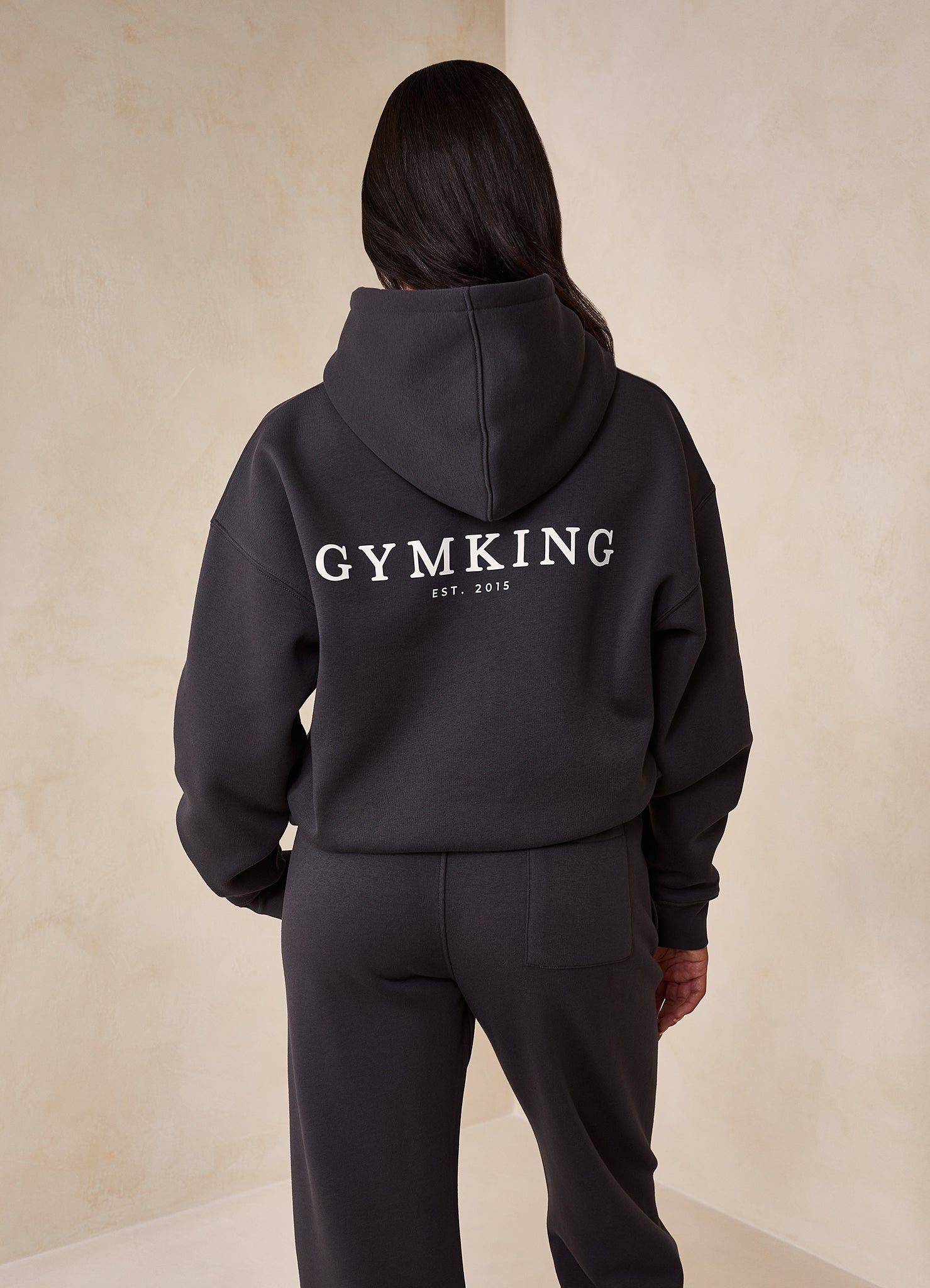 Gym King Established Relaxed Tracksuit - Dark Pewter/White sold by The Gym King product image thumbnail 3