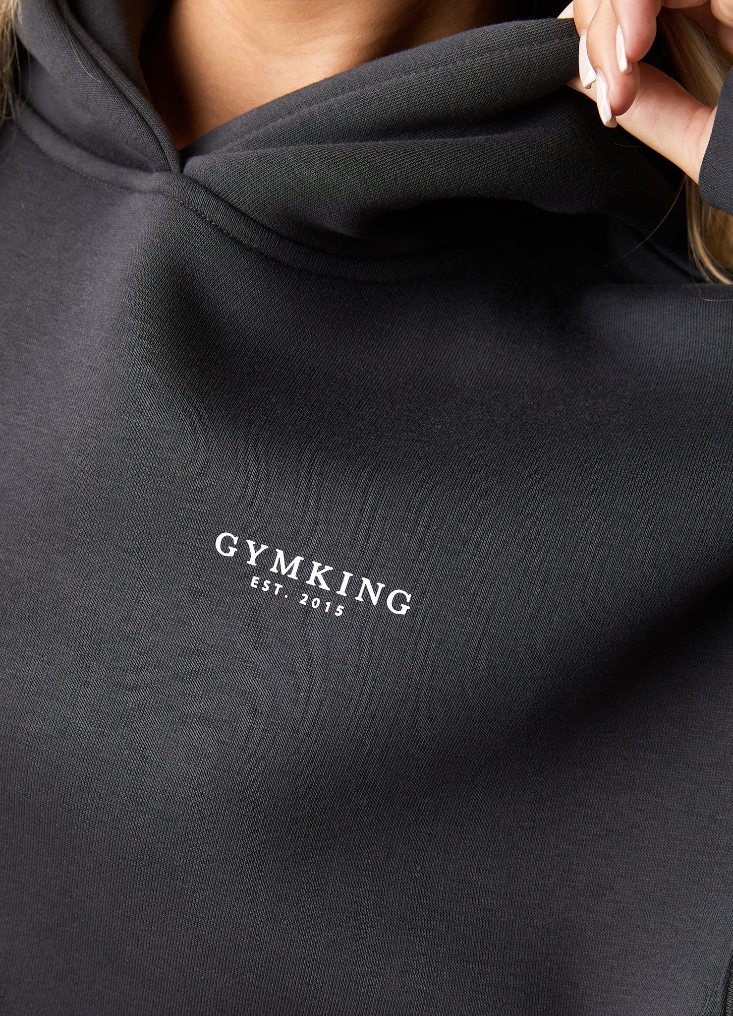 Gym King Established Relaxed Tracksuit - Dark Pewter/White sold by The Gym King product image thumbnail 13