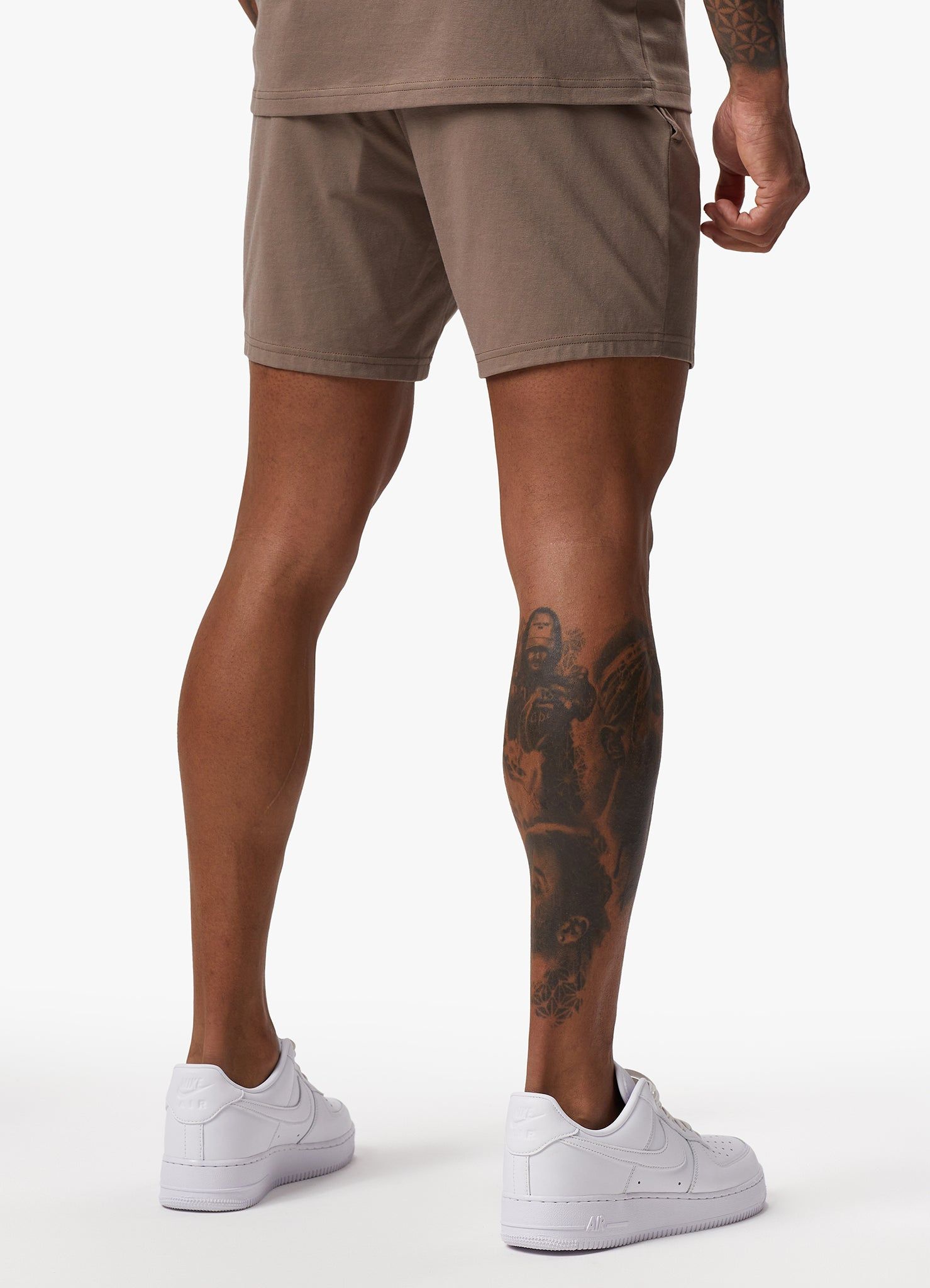 Gym King Pro Logo Jersey Short - Dark Taupe sold by The Gym King product image thumbnail 3