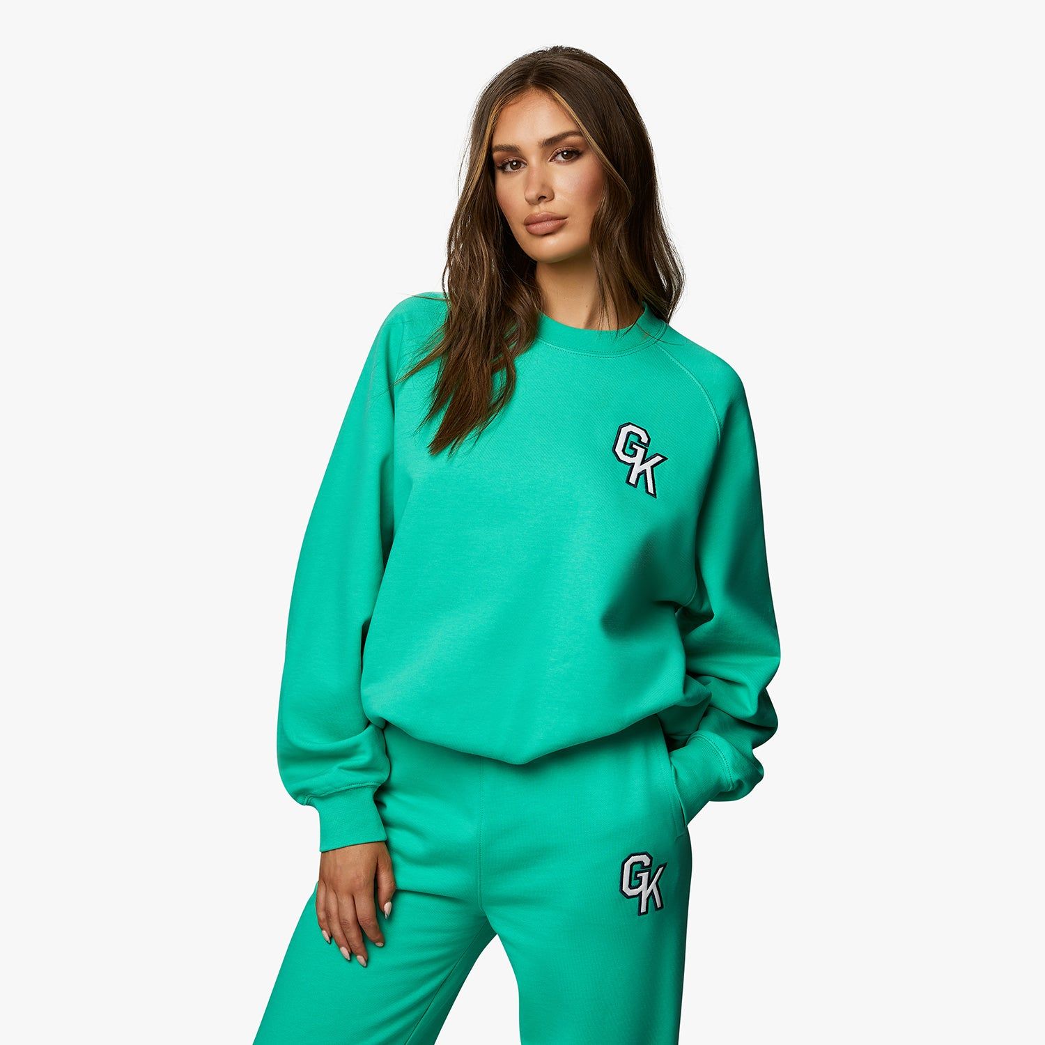 Gym King Varsity Oversized Crew - Jade Green sold by The Gym King product image thumbnail 2