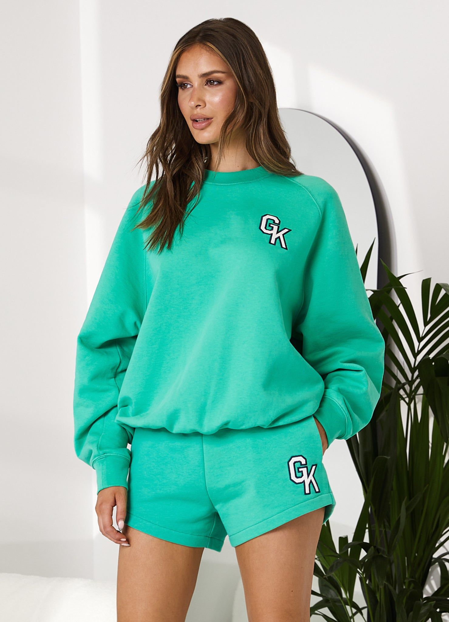 Gym King Varsity Oversized Crew - Jade Green sold by The Gym King