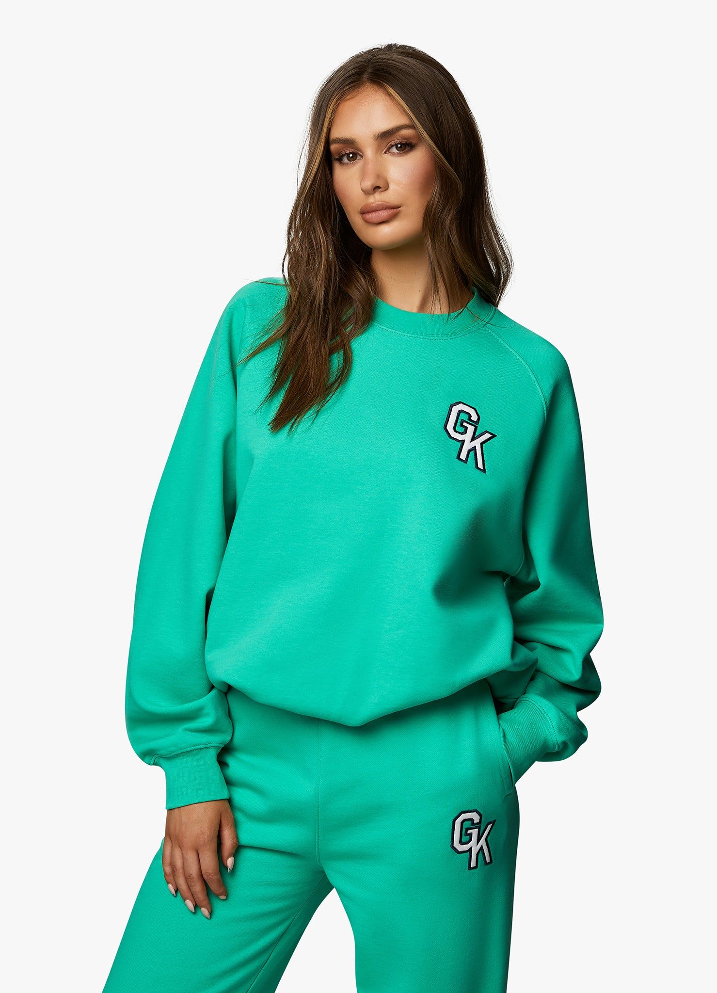 Gym King Varsity Oversized Crew - Jade Green sold by The Gym King product image thumbnail 9